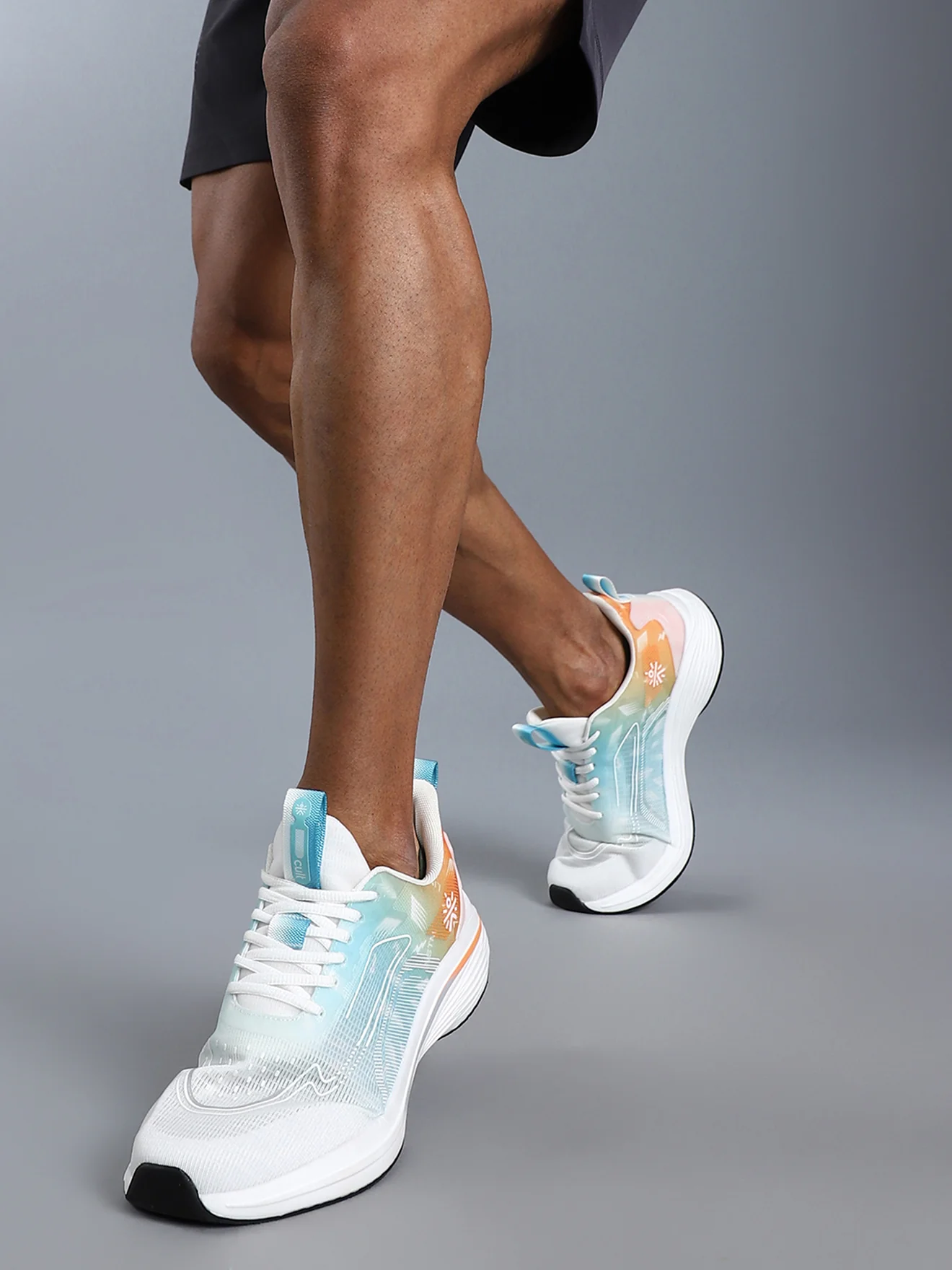 cult Men's Xypher Running Shoes - White/Orange - Image 8