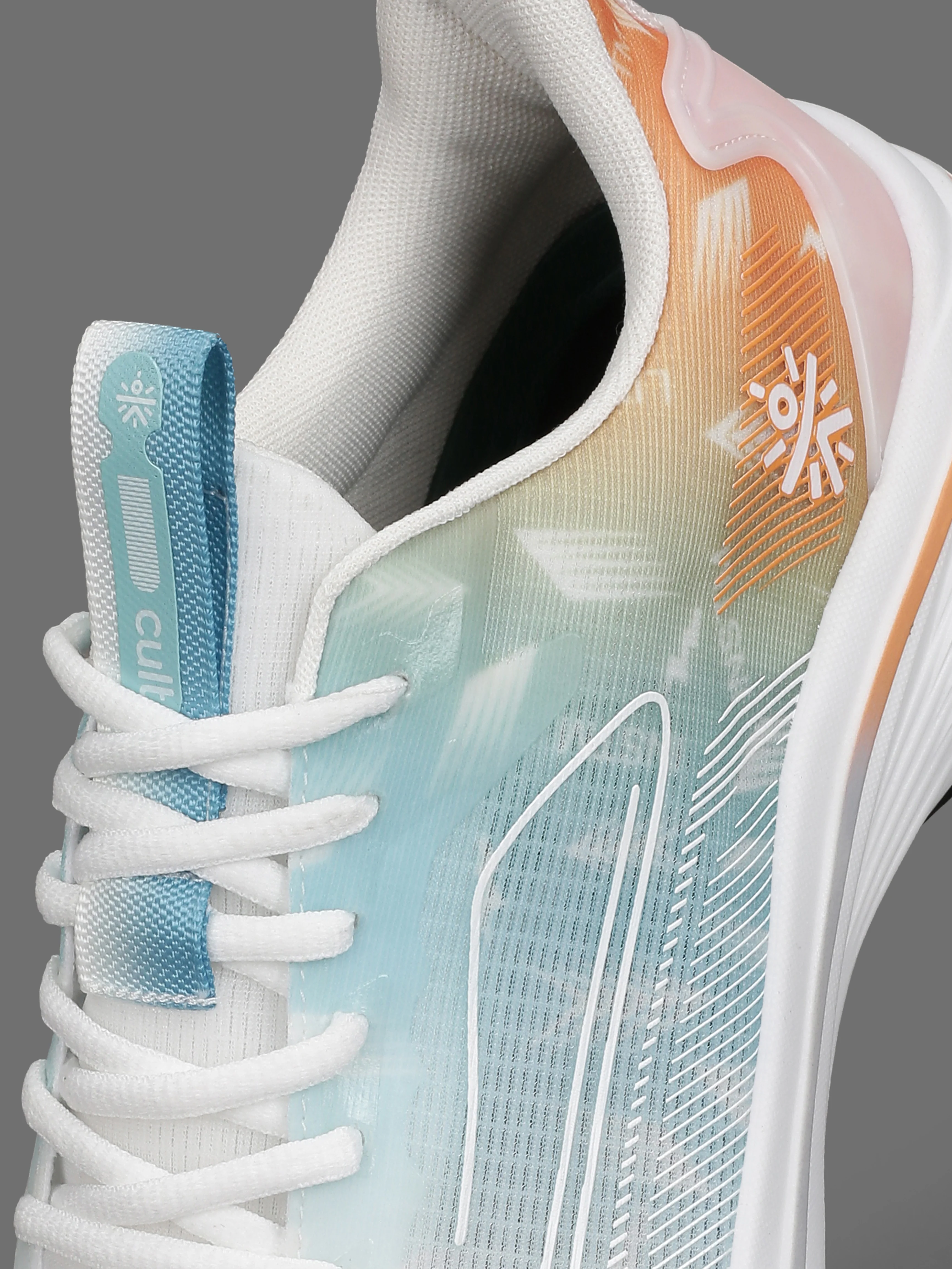 cult Men's Xypher Running Shoes - White/Orange - Image 9