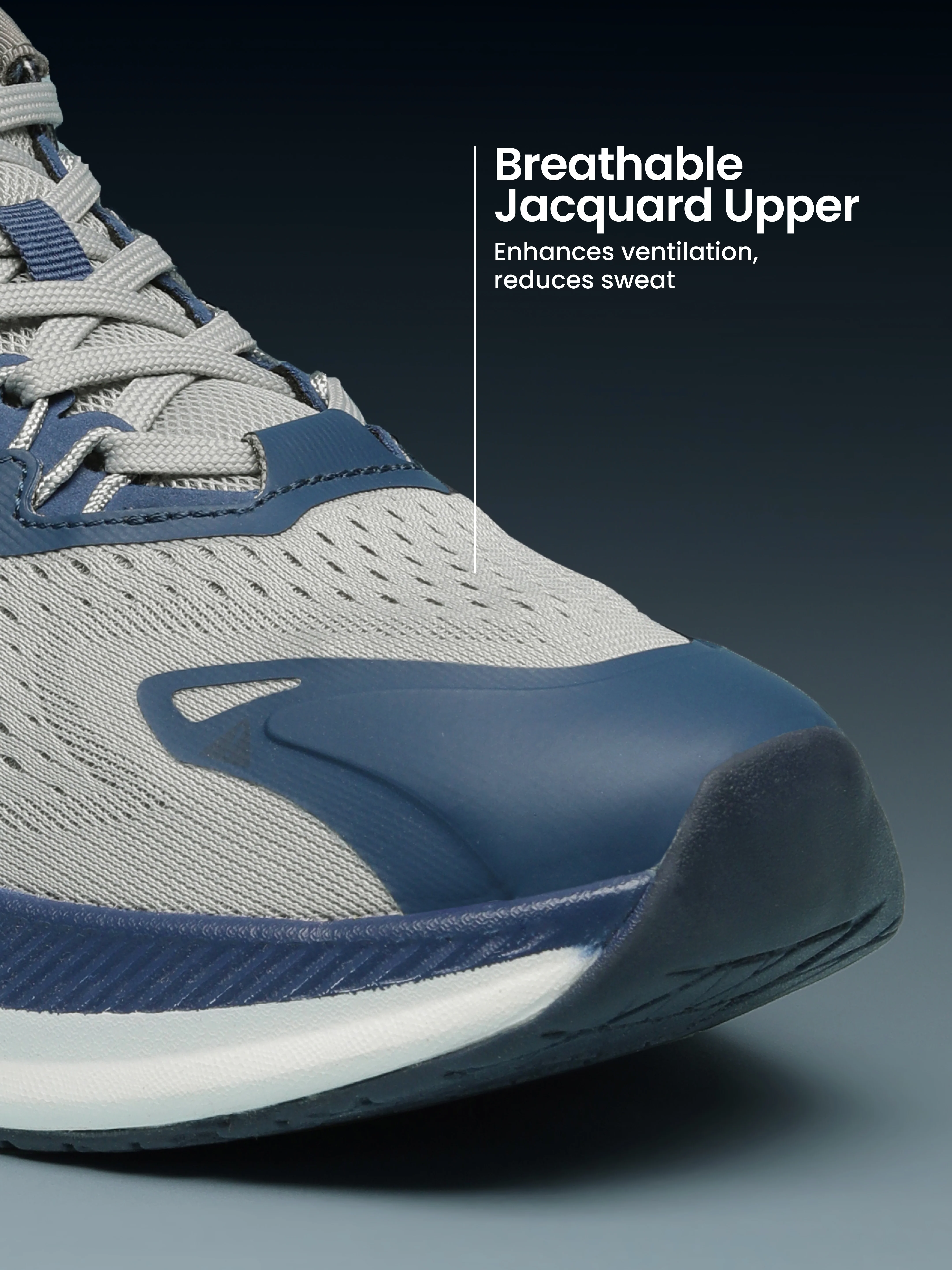 cult Men's Zeon Running Shoes - L.Grey/Teal - Image 4
