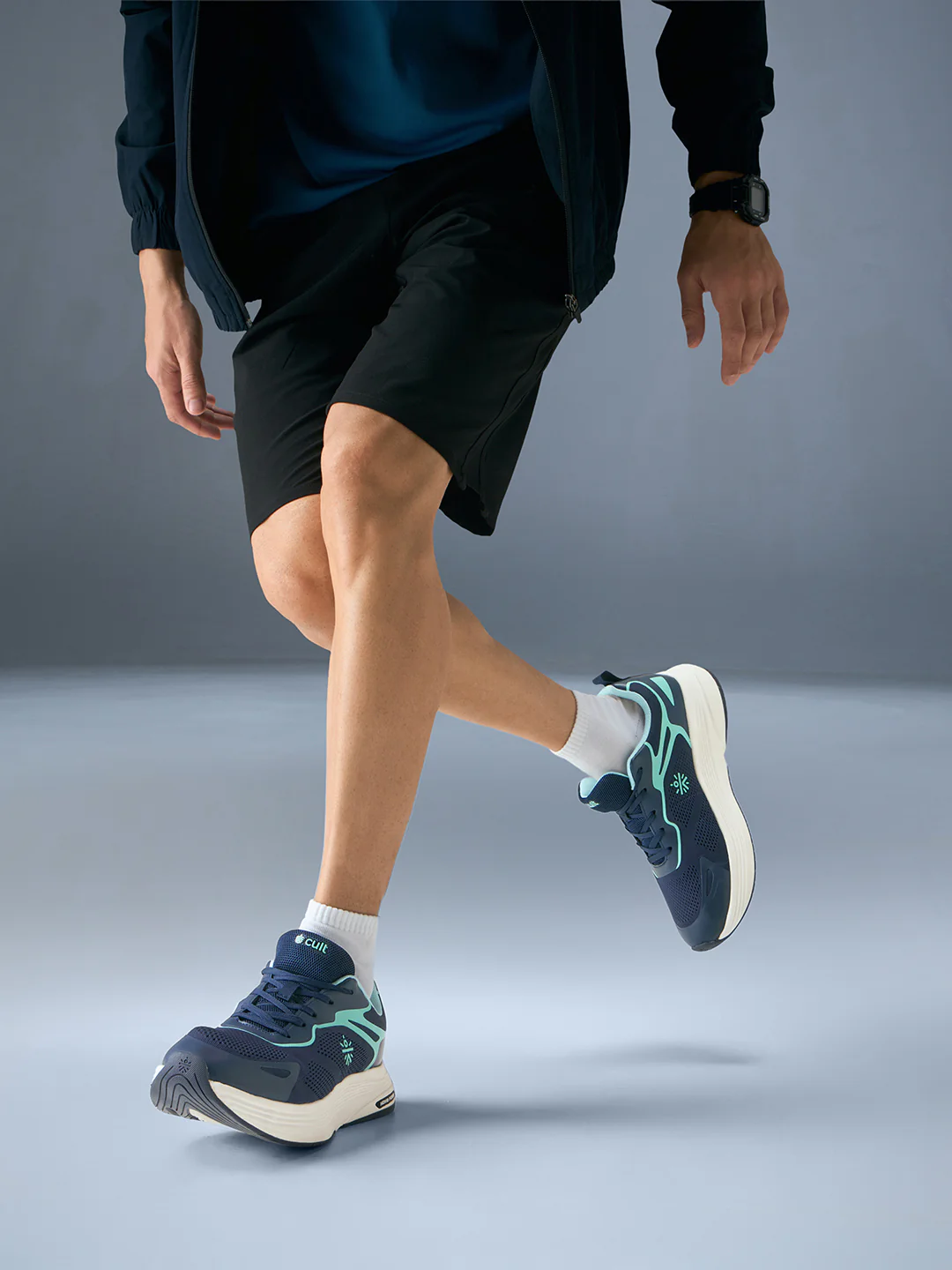cult Men's Zyon Running Shoes with Durable Rubber Outsole & Cushioning for Runs up to 20 km - Teal/Mint - Image 7