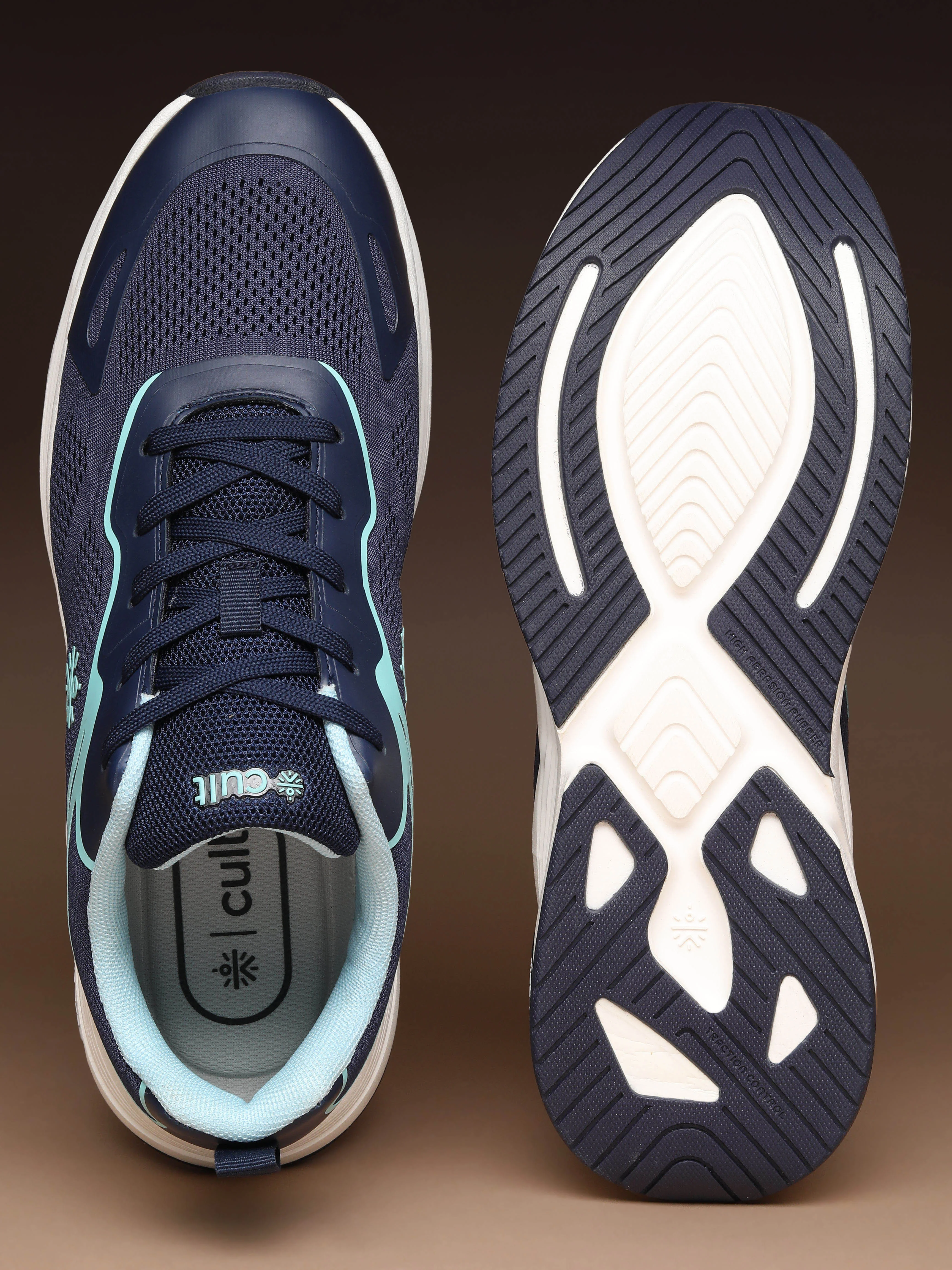 cult Men's Zyon Running Shoes with Durable Rubber Outsole & Cushioning for Runs up to 20 km - Teal/Mint - Image 9
