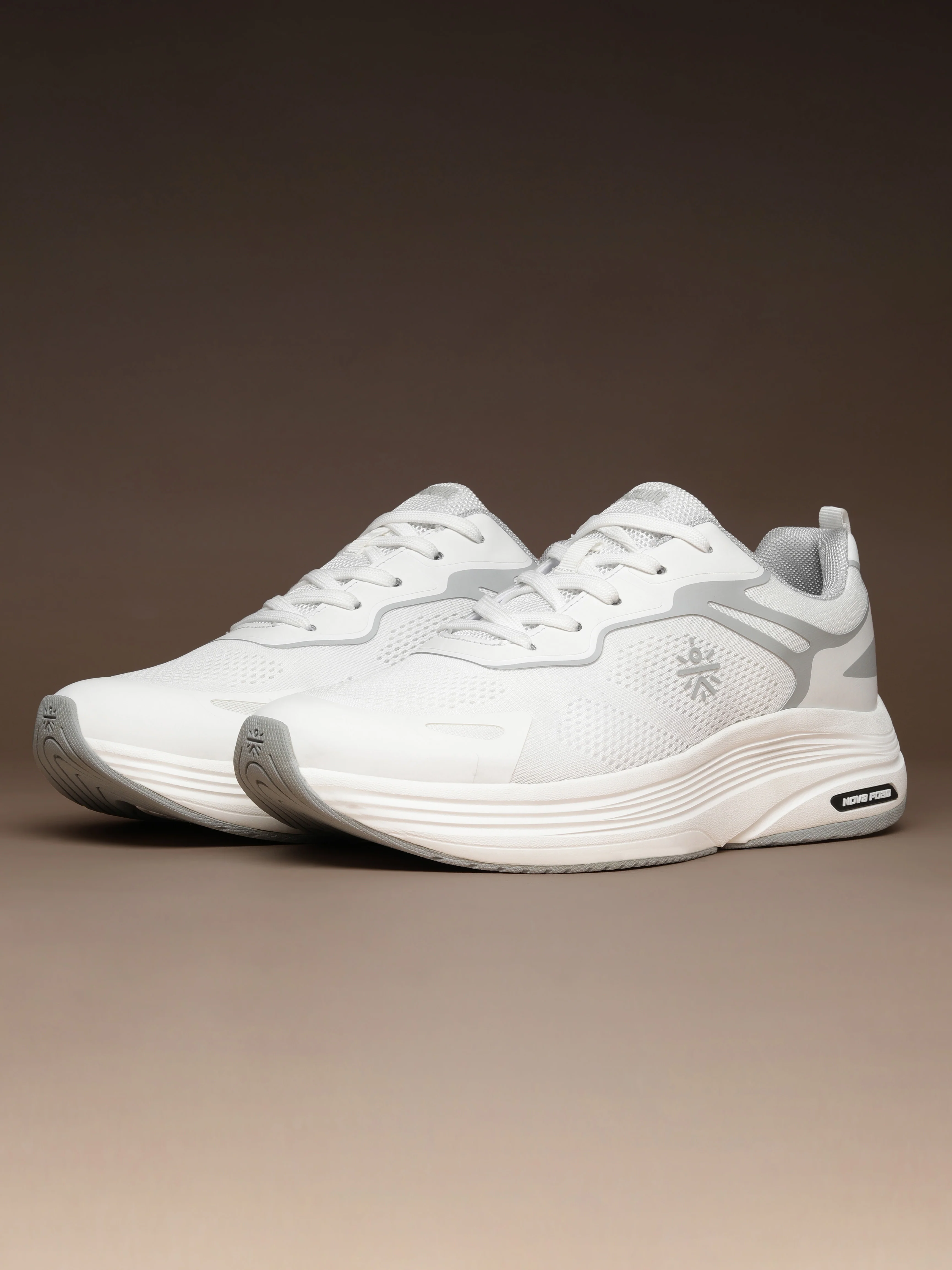 cult Men's Zyon Running Shoes with Durable Rubber Outsole & Cushioning for Runs up to 20 km - White/L.Grey - Image 11