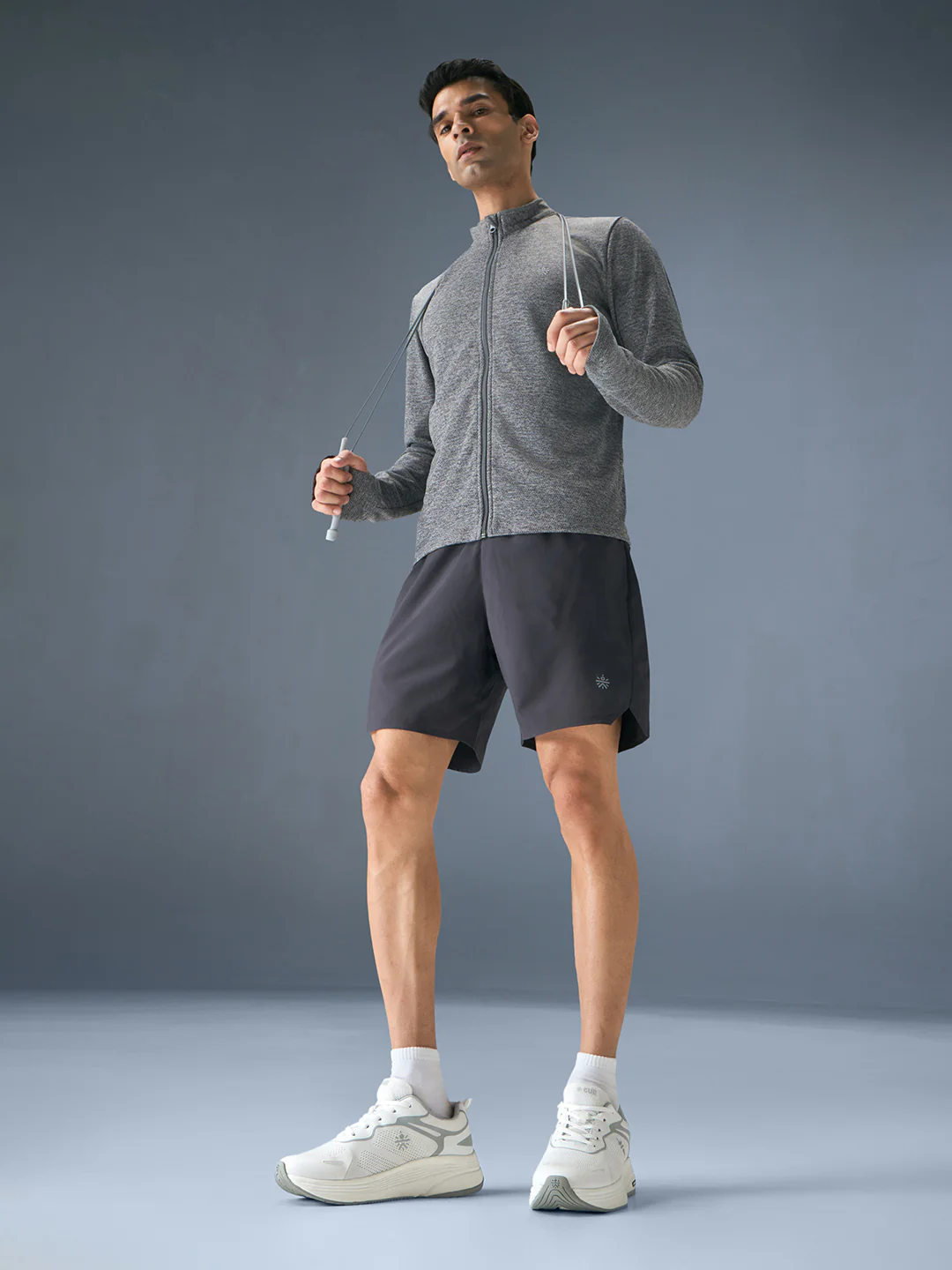 cult Men's Zyon Running Shoes with Durable Rubber Outsole & Cushioning for Runs up to 20 km - White/L.Grey - Image 2