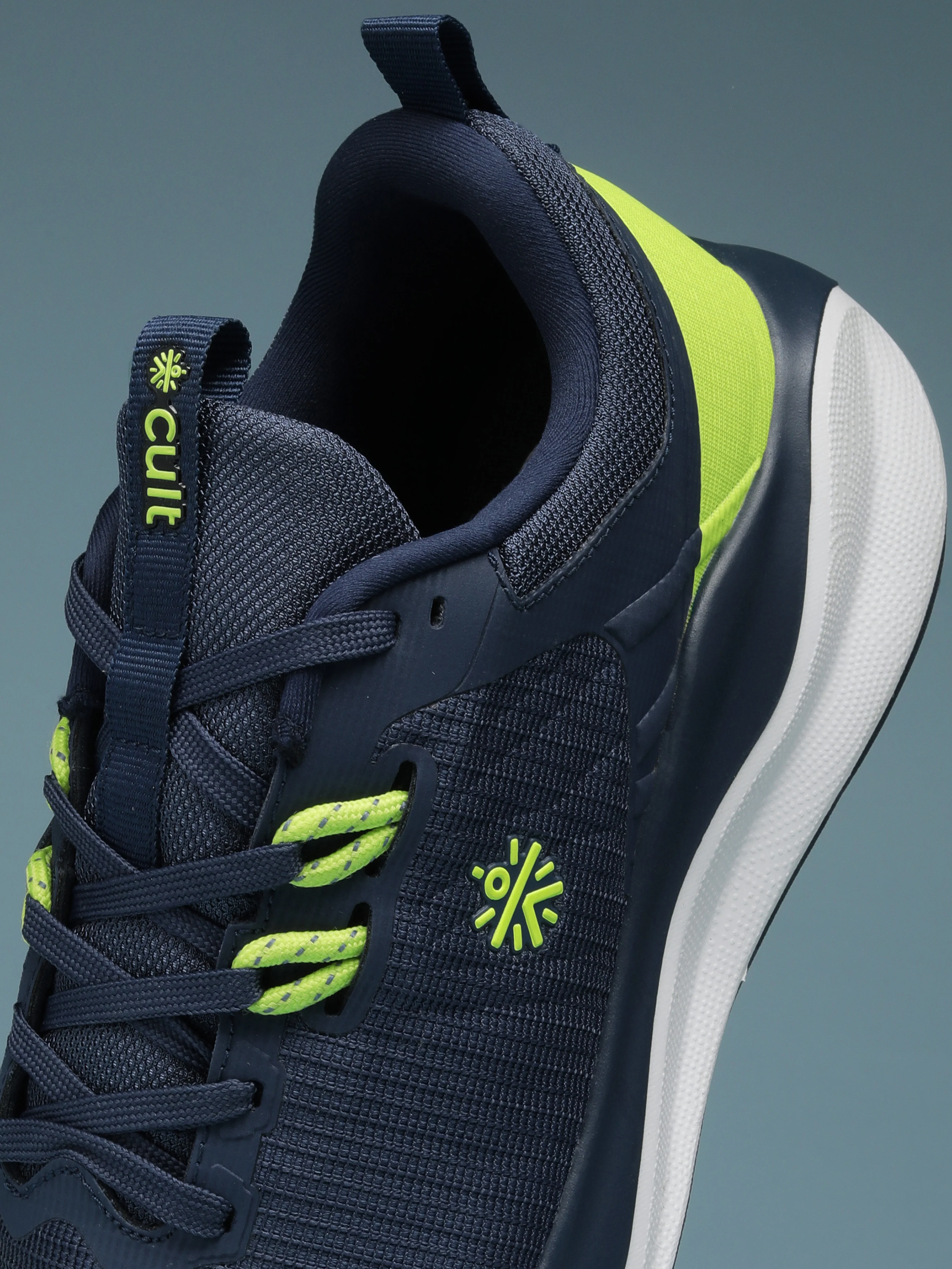 cult Men's Zyro Running Shoes - Navy/P.Green - Image 11