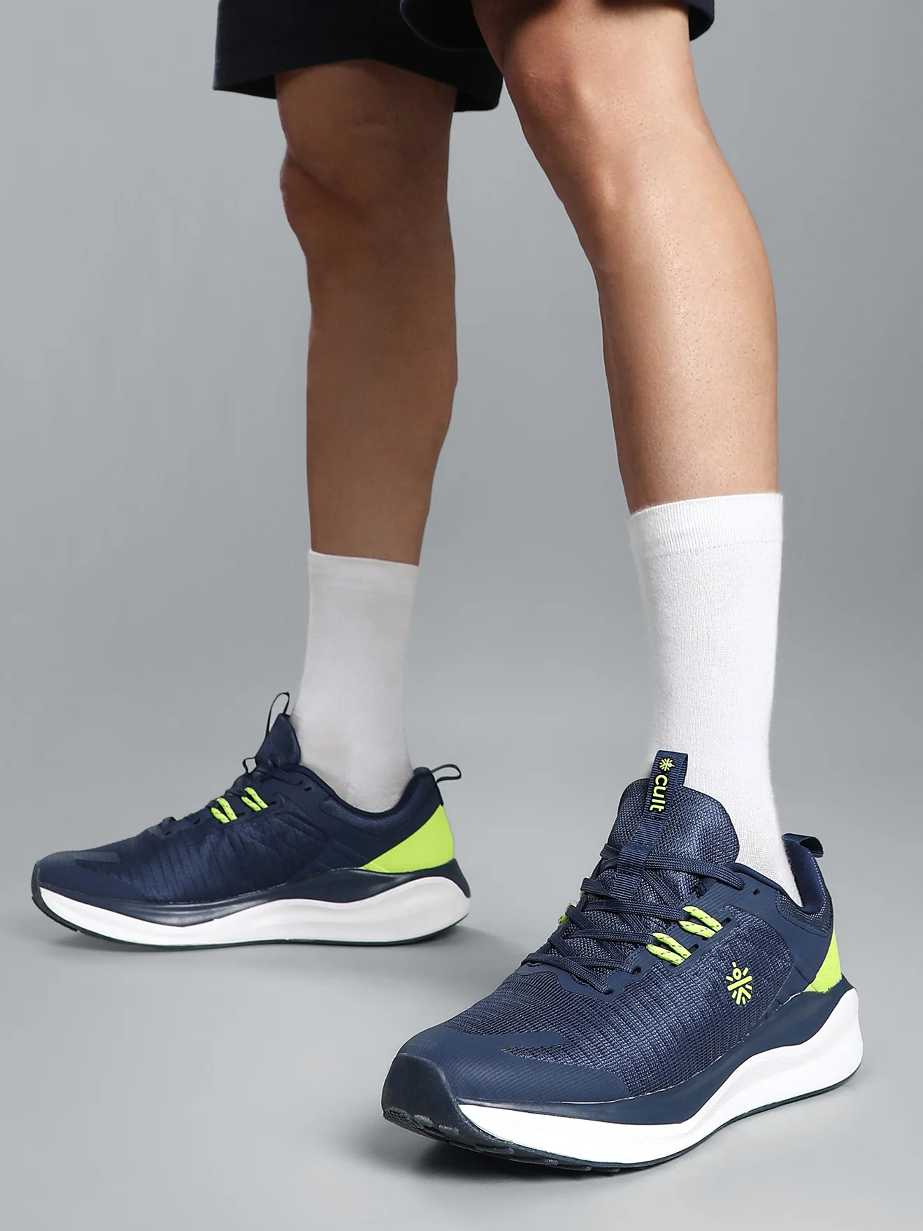 cult Men's Zyro Running Shoes - Navy/P.Green - Image 6