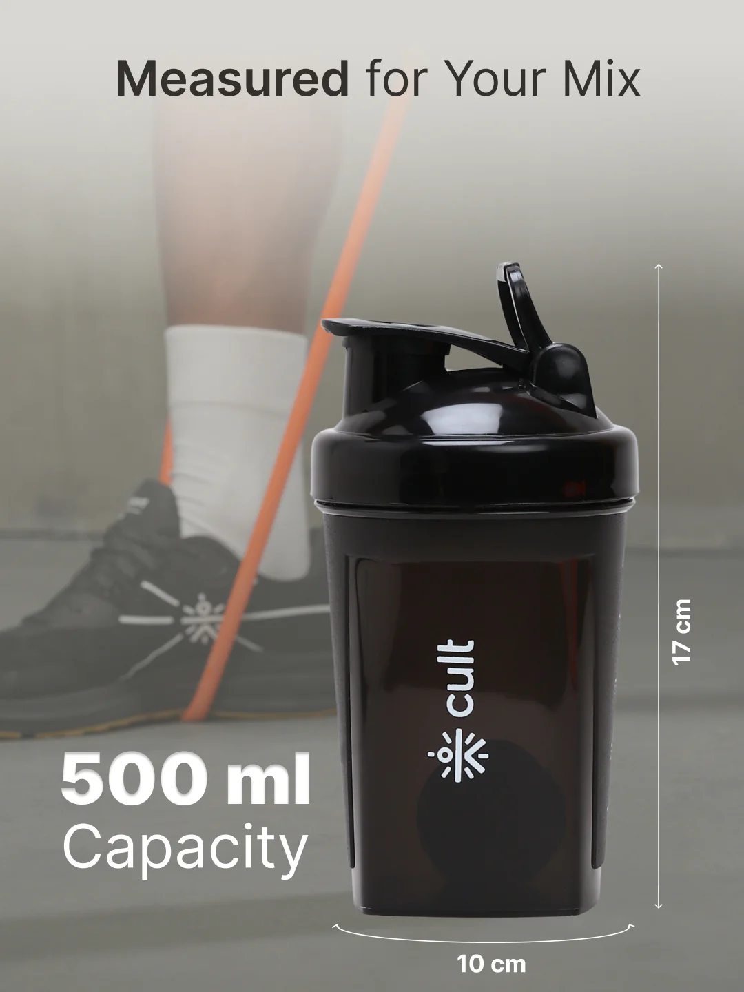 cult Micro Shaker 500ML Unisex Black - Image 5