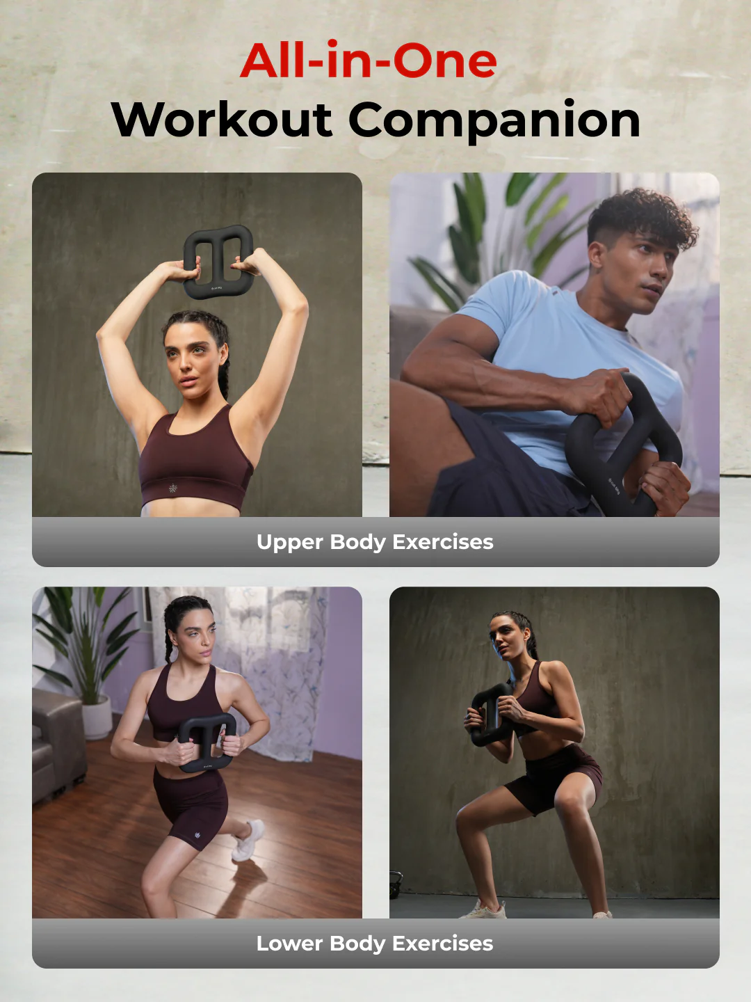 Cult MultiFlex 4KG 3-in-1 Neoprene Coated Weight | Use as Kettlebell, Dumbbell & Weight Plate | Ideal for Full Body Workouts - Image 5