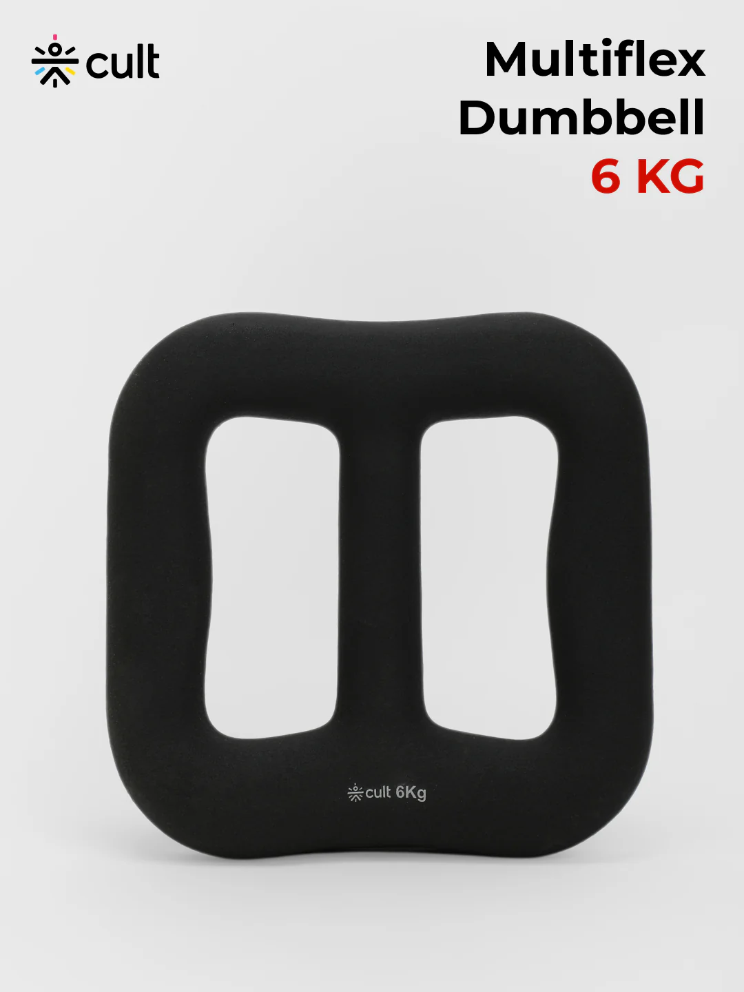 Cult MultiFlex 6KG 3-in-1 Neoprene Coated Weight | Use as Kettlebell, Dumbbell & Weight Plate | Ideal for Full Body Workouts - Image 2
