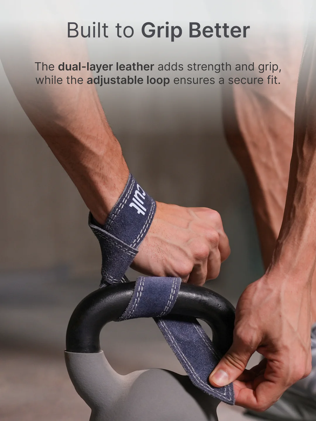 cult Neo Weight Lifting Strap Bluish Grey Pack of 2 - Image 4