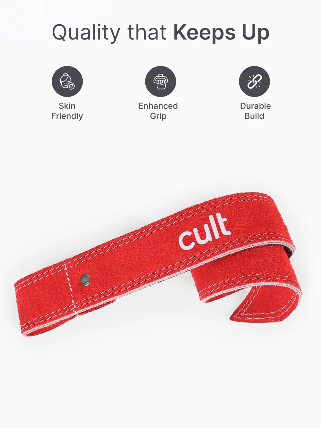 cult Neo Weight Lifting Strap Red Pack of 2 - Image 3