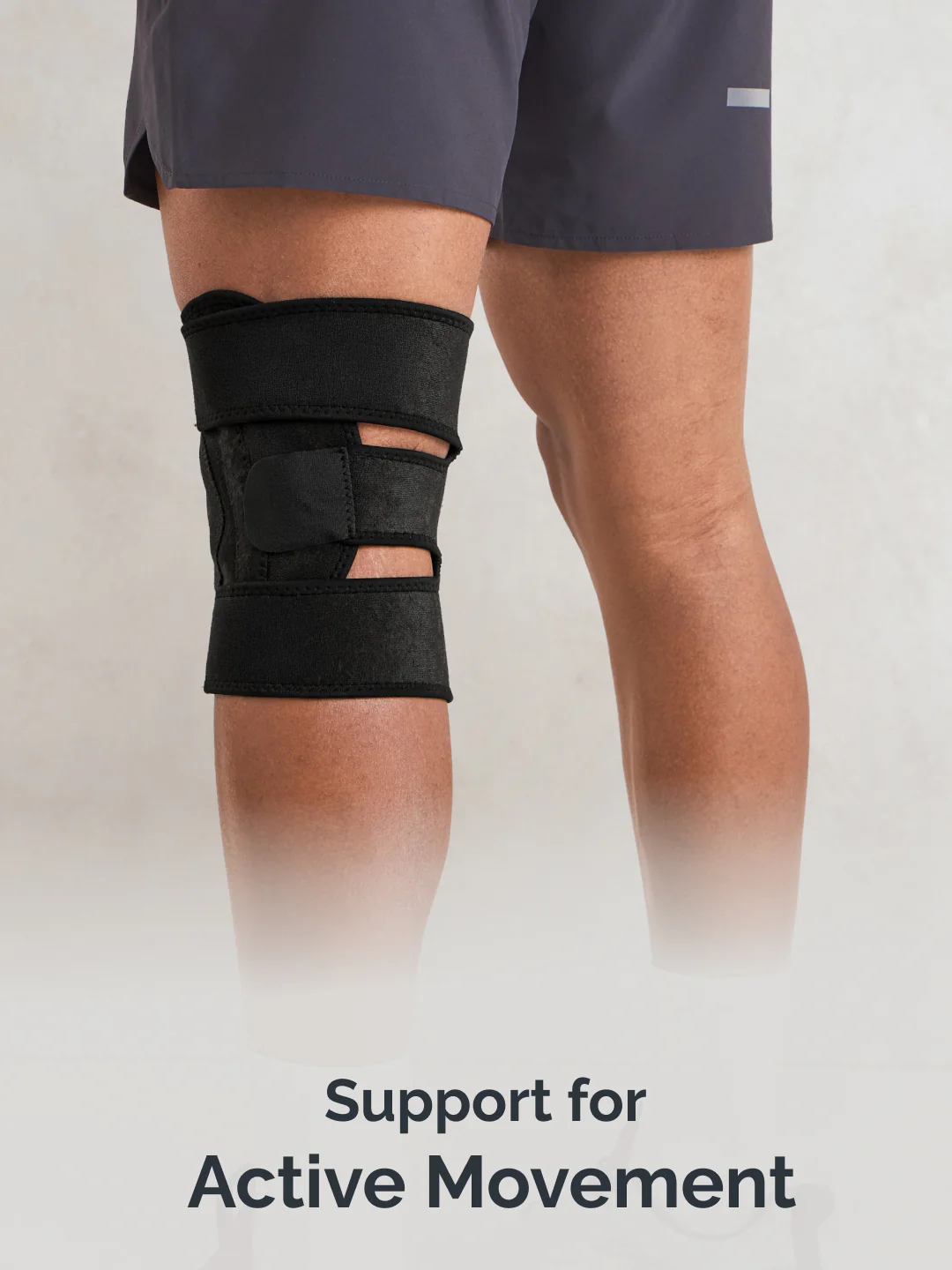 Cult Neoprene Knee Binder with Open Patella Adjustable Compression Support for Pain Relief & Stability Black - Unisex - Image 2