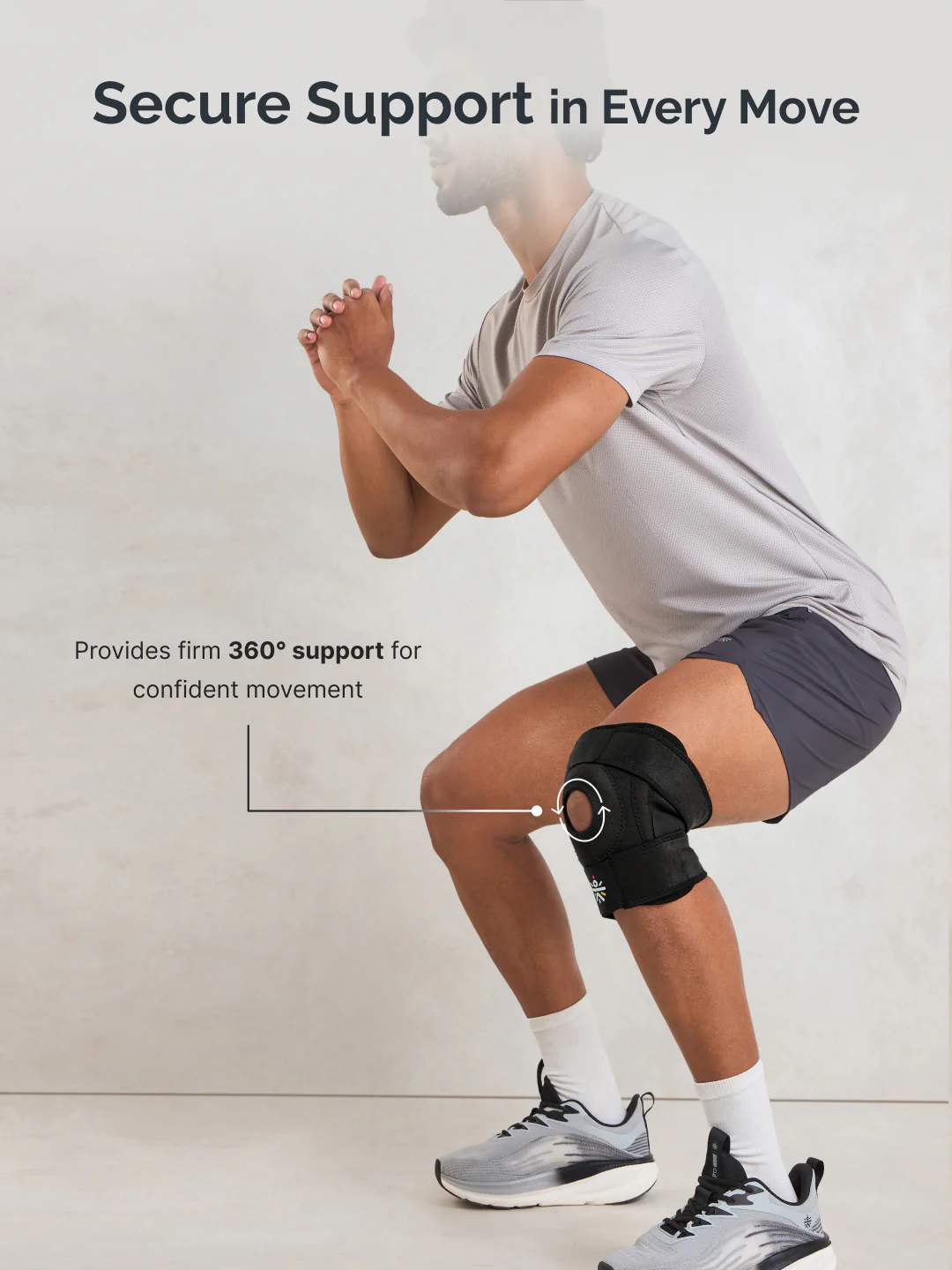 Cult Neoprene Knee Binder with Open Patella Adjustable Compression Support for Pain Relief & Stability Black - Unisex - Image 6