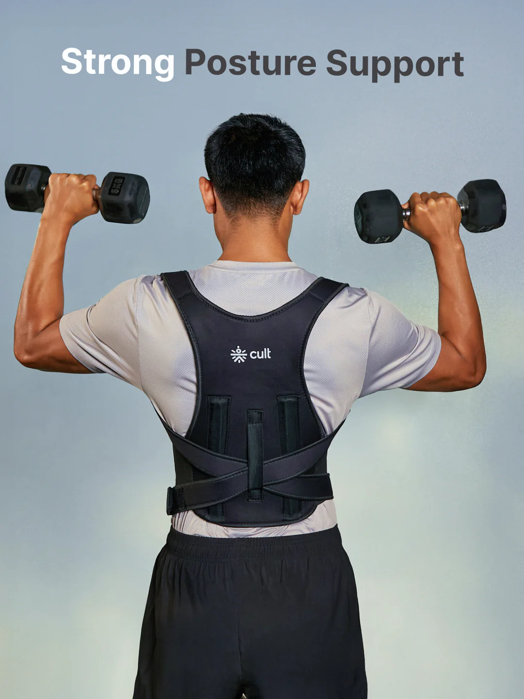 cult Posture Corrector Unisex Black - Image 2