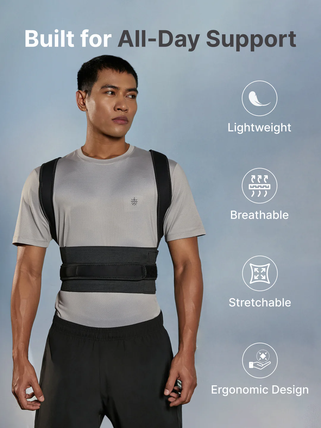 cult Posture Corrector Unisex Black - Image 3