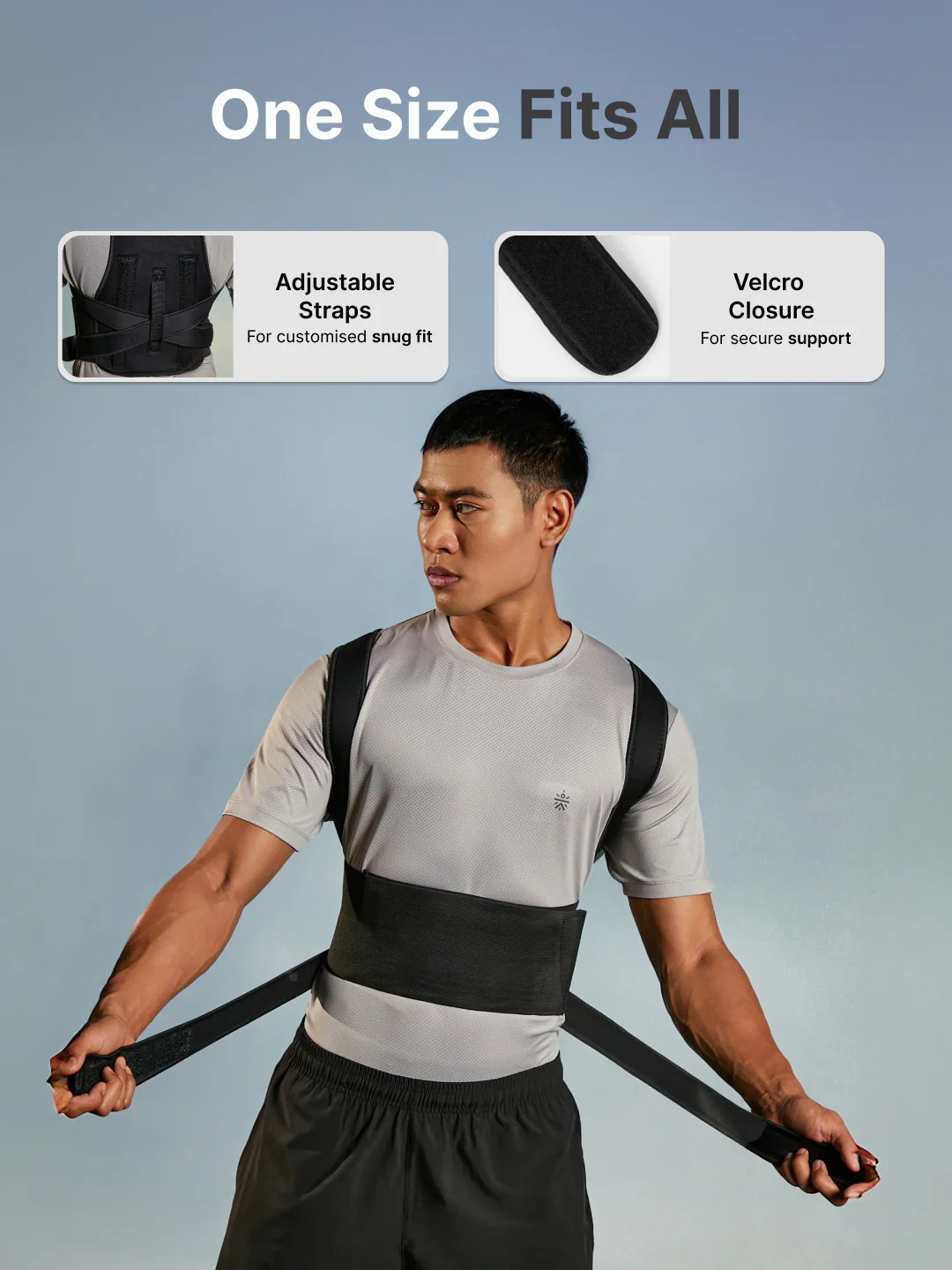 cult Posture Corrector Unisex Black - Image 4