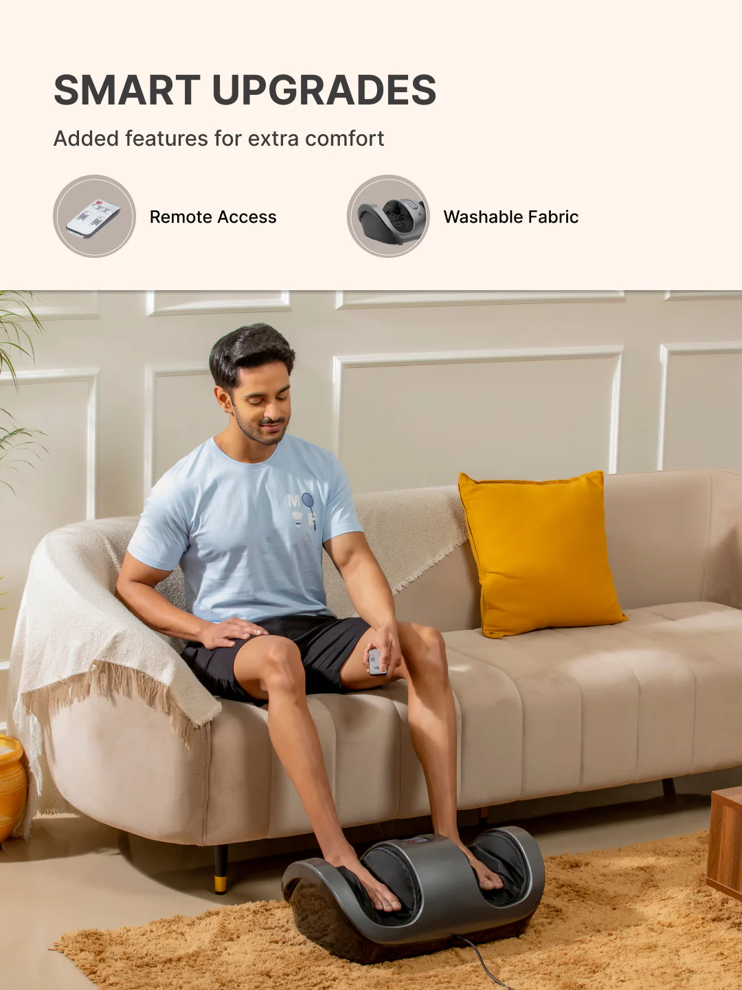 Cult Relax Foot & Leg Massager with Shiatsu Deep Kneading & Vibration Therapy | 4 Automated Programs | Improves Blood Circulation & Relieves Pain. - Image 6