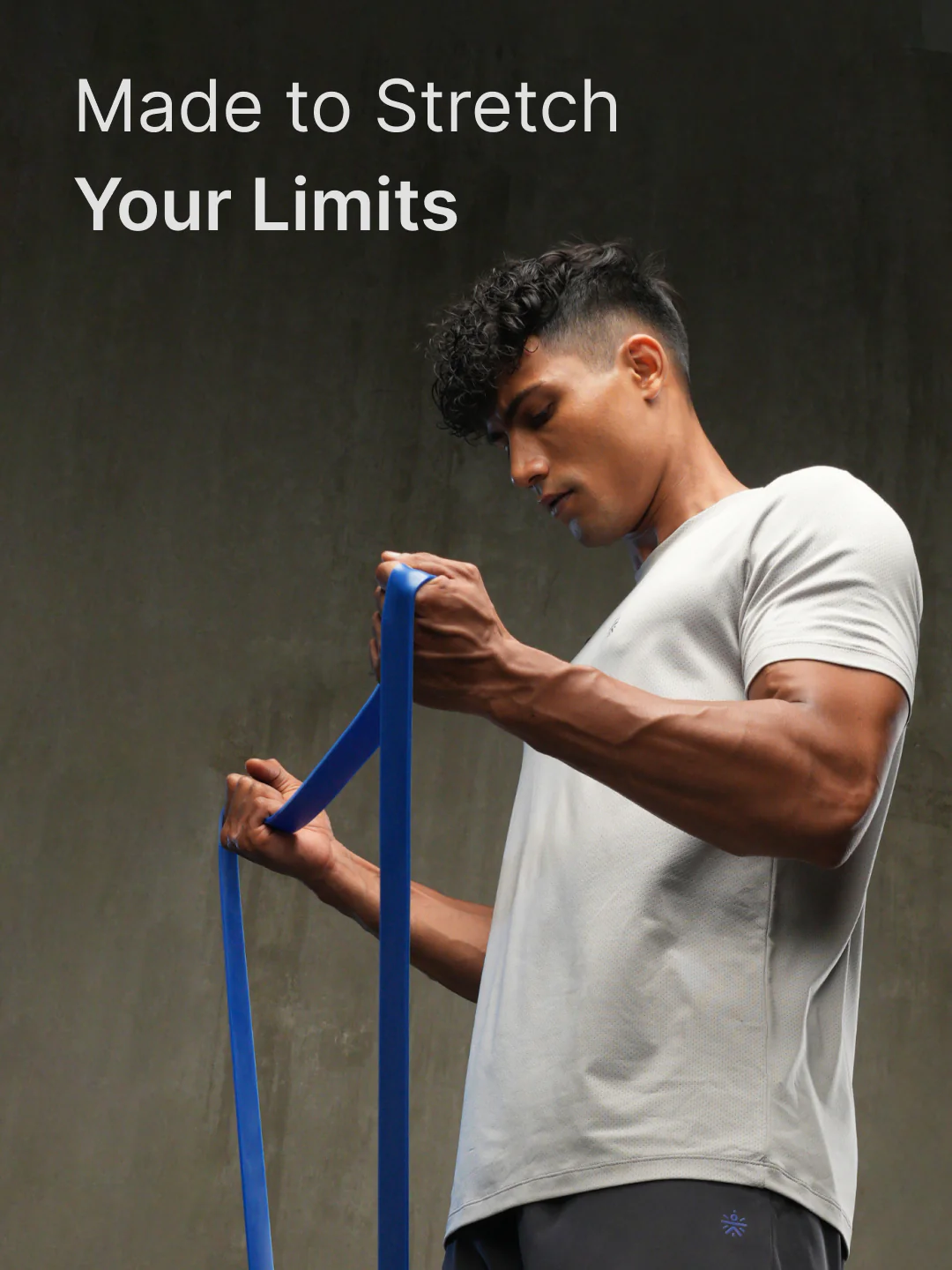 cult Resistance Band for Stretching, Pull Ups, Home Exercise and Gym Workout Stretch for Men & Women Blue (18-40 kgs Resistance) - Image 2