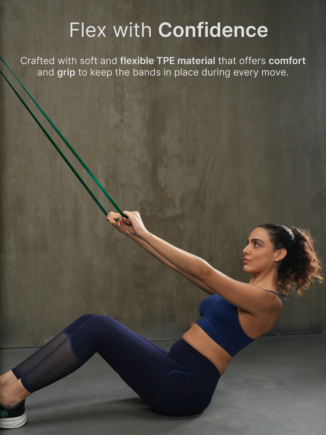 cult Resistance Band for Stretching, Pull Ups, Home Exercise and Gym Workout Stretch for Men & Women Green(22-56kgs Resistance) - Image 4