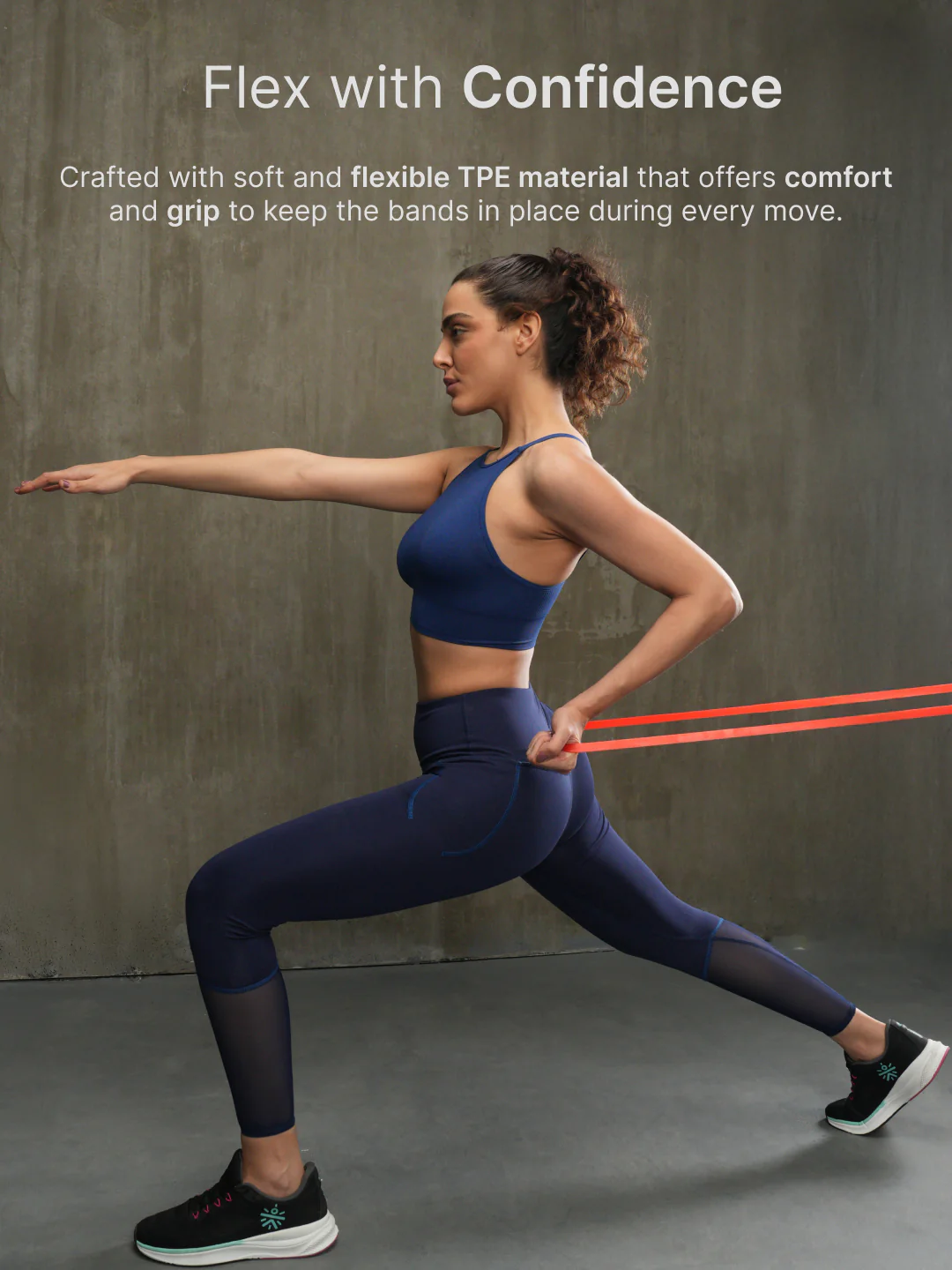 cult Resistance Band for Stretching, Pull Ups, Home Exercise and Gym Workout Stretch for Men & Women Pack of 5 (2-56 Kgs) - Image 4