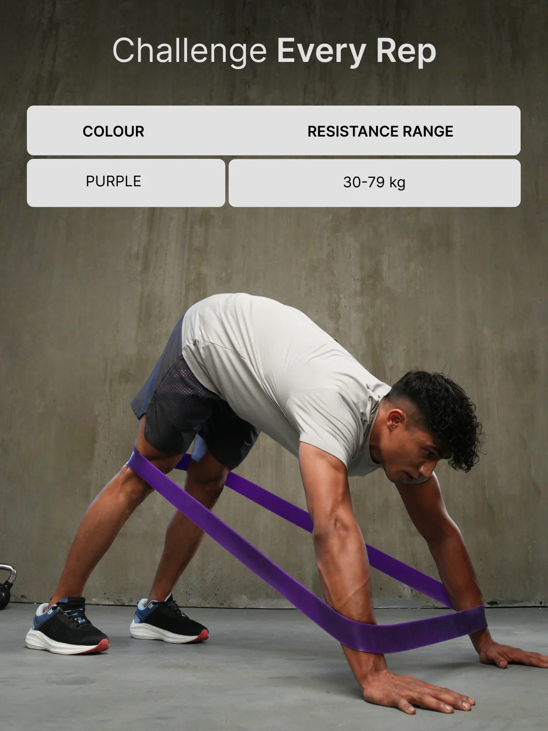 cult Resistance Band for Stretching, Pull Ups, Home Exercise and Gym Workout Stretch for Men & Women Purple(30-79 kgs Resistance) - Image 5