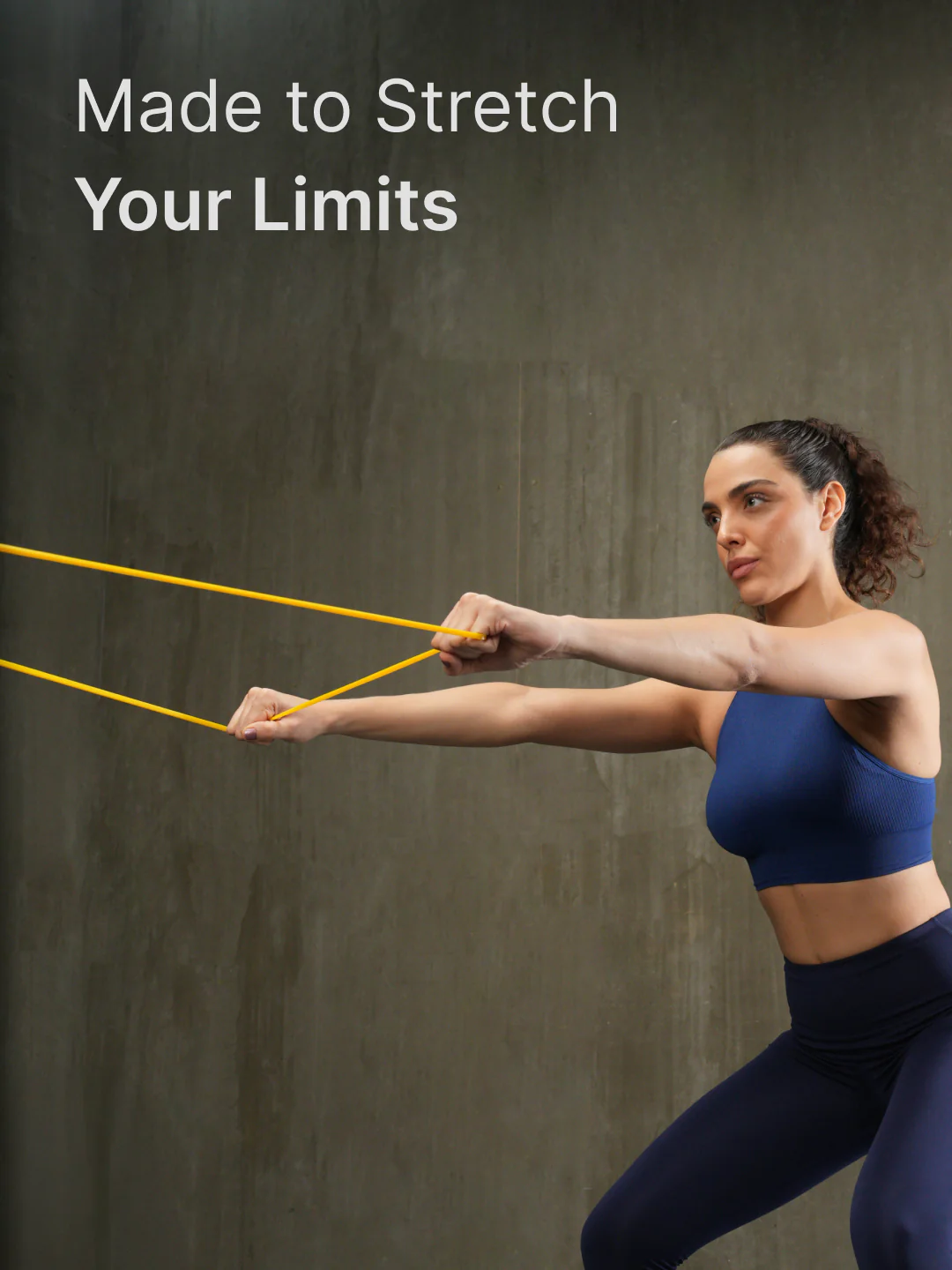 cult Resistance Band for Stretching, Pull Ups, Home Exercise Gym Workout Stretch for Men & Women Yellow 3-7kg Resistances - Image 2