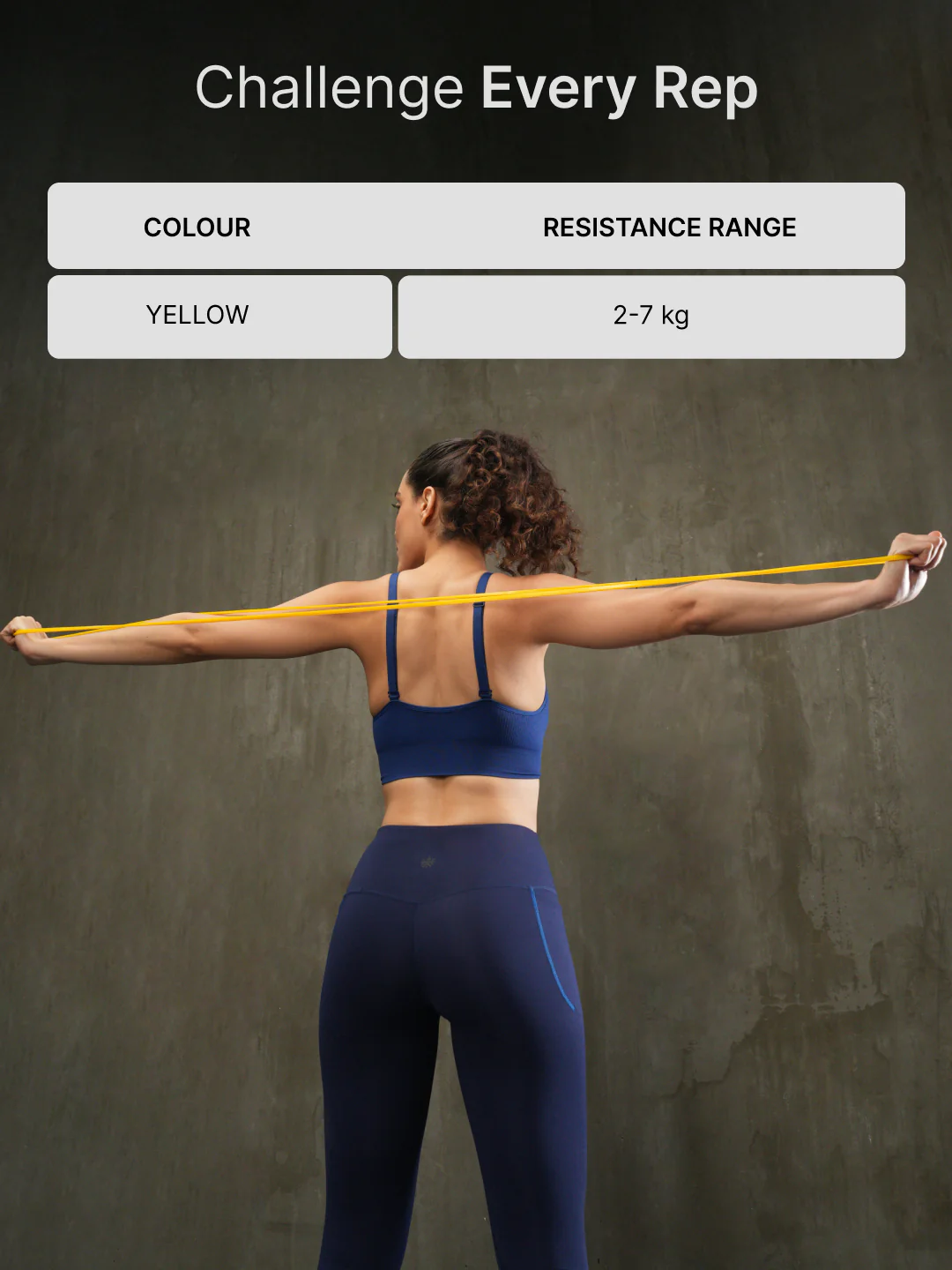 cult Resistance Band for Stretching, Pull Ups, Home Exercise Gym Workout Stretch for Men & Women Yellow 3-7kg Resistances - Image 5