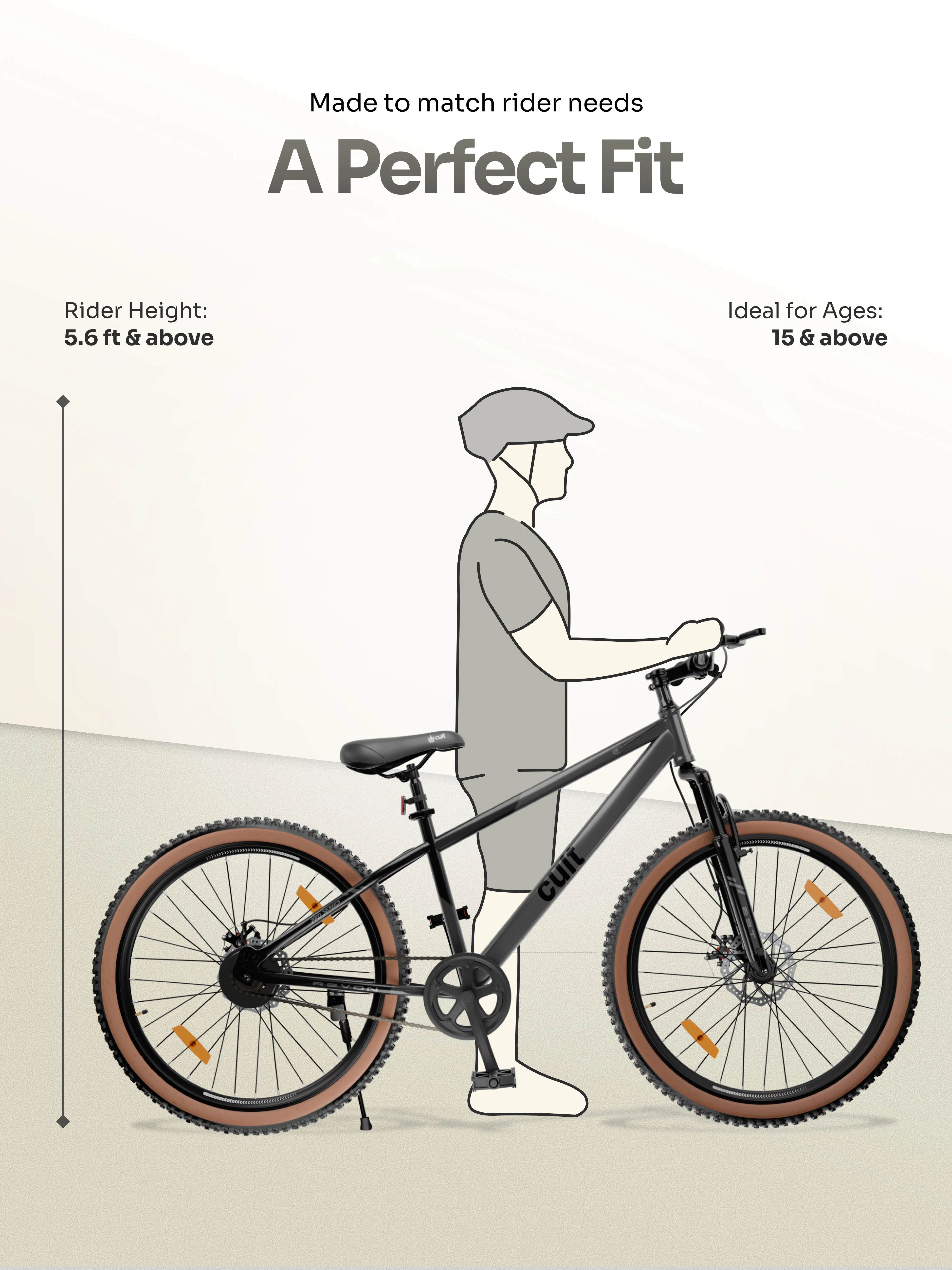 Cult Revon 29T Steel Mountain Bike with Dual Disc Brake and Front Suspension, Black-Grey - Image 7
