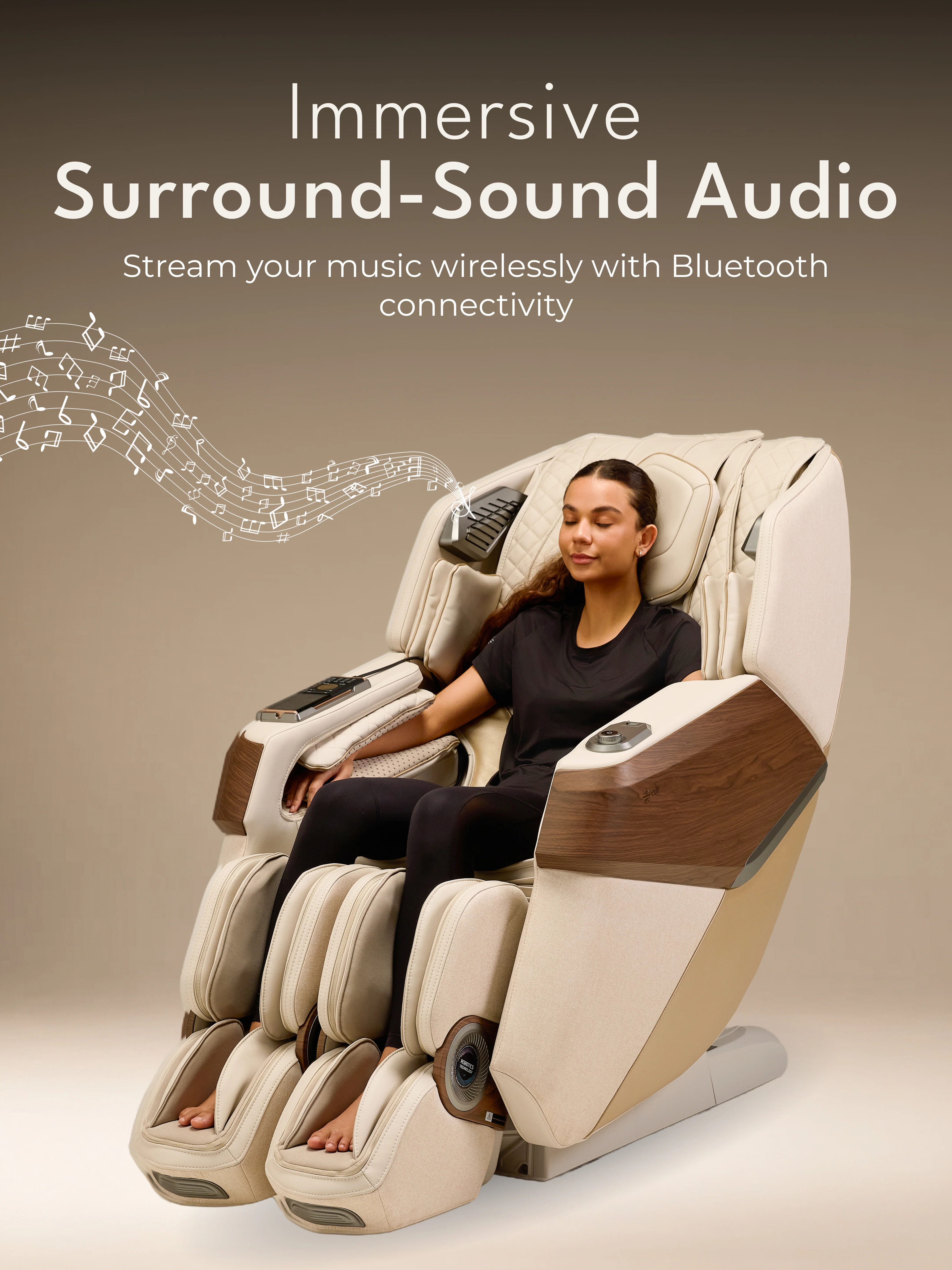 CULT Riviera Advanced 4D Massage Chair with Rovo Walking Technology | Extended SL Track | Zero Gravity | 23 Auto Modes | 6 Massage Techniques | Back & Leg Heating - Image 10