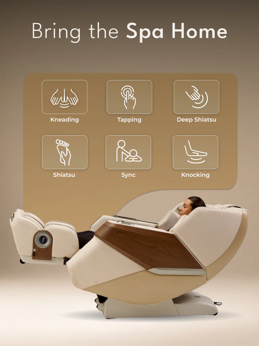 CULT Riviera Advanced 4D Massage Chair with Rovo Walking Technology | Extended SL Track | Zero Gravity | 23 Auto Modes | 6 Massage Techniques | Back & Leg Heating - Image 8