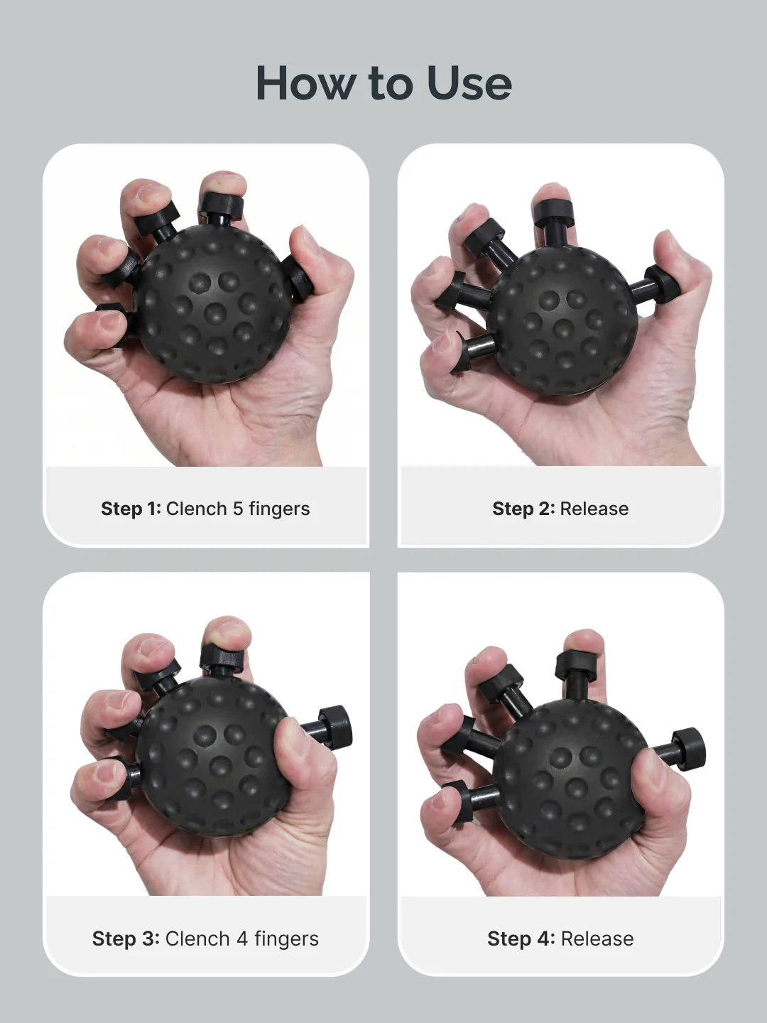 CULT Round Hand Gripper upto 30kg Resistance Portable ABS Grip Strengthener for Forearm, Wrist & Finger Training Black - Image 6