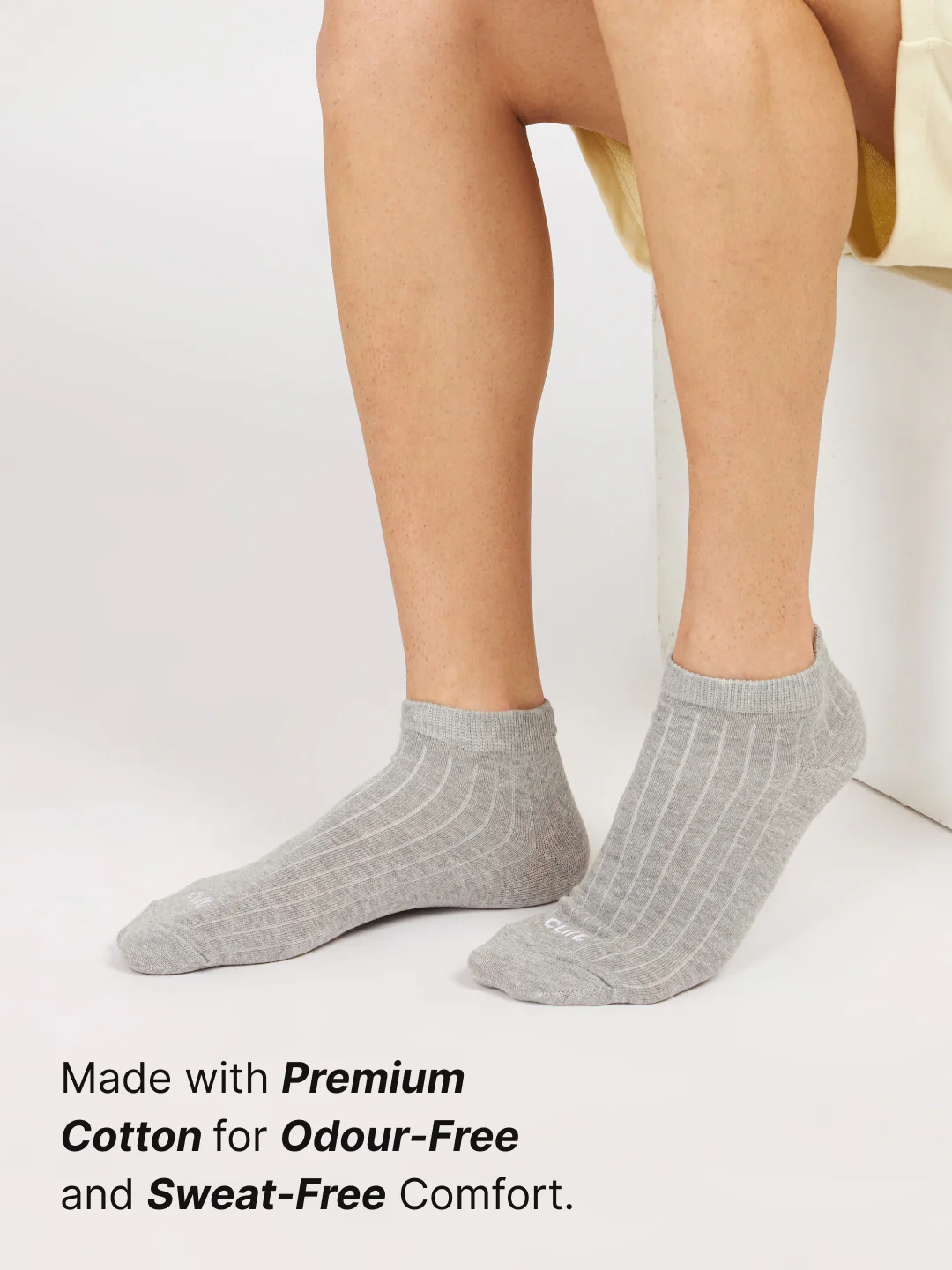 Sports Low Ankle Pack of 5 Navy,White,Grey,Powder Blue & Black Men's Cotton Socks - Image 3