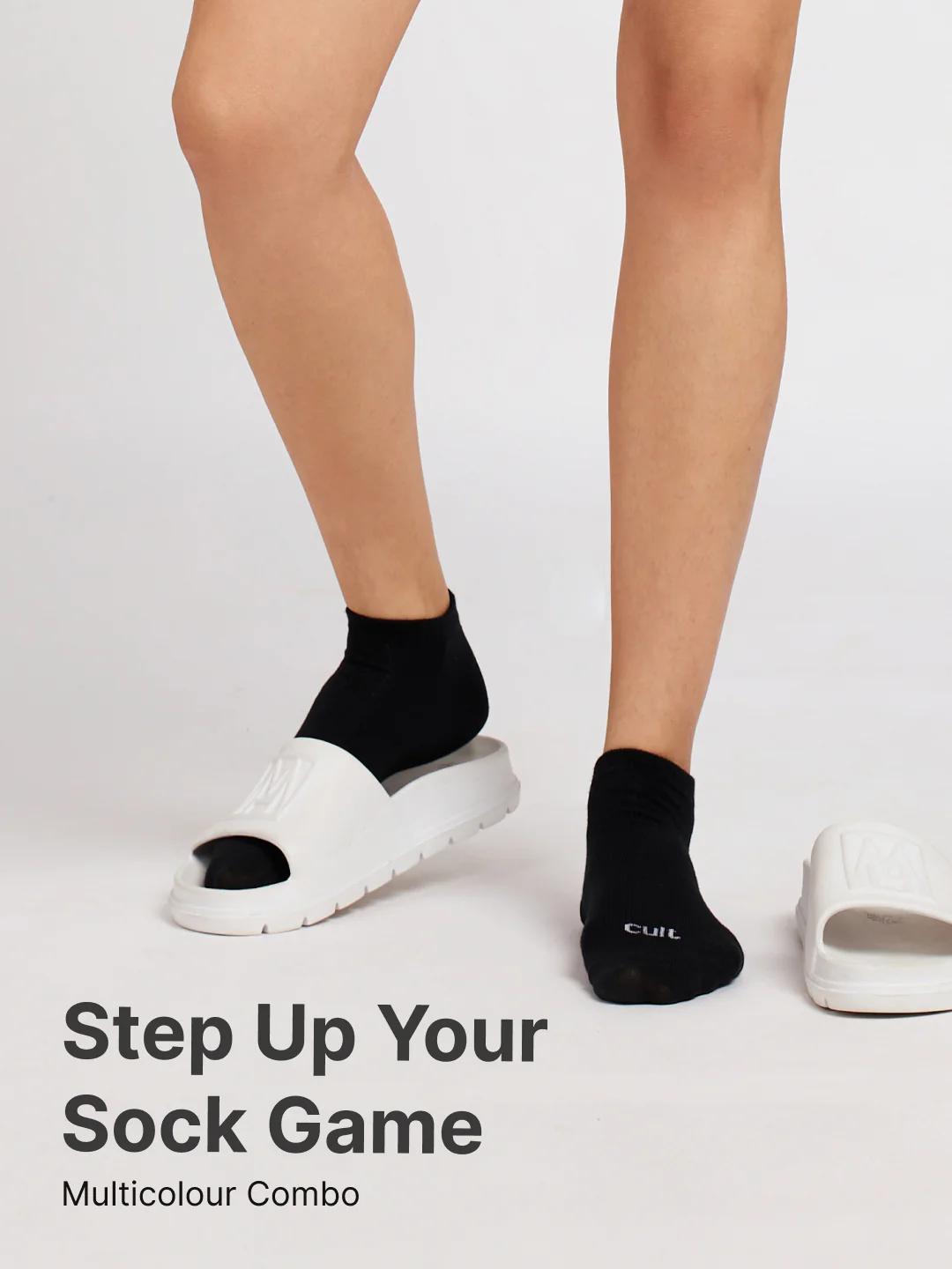 Casual Low Ankle Cotton White,Black & Grey Pack of 3 Women - Image 6