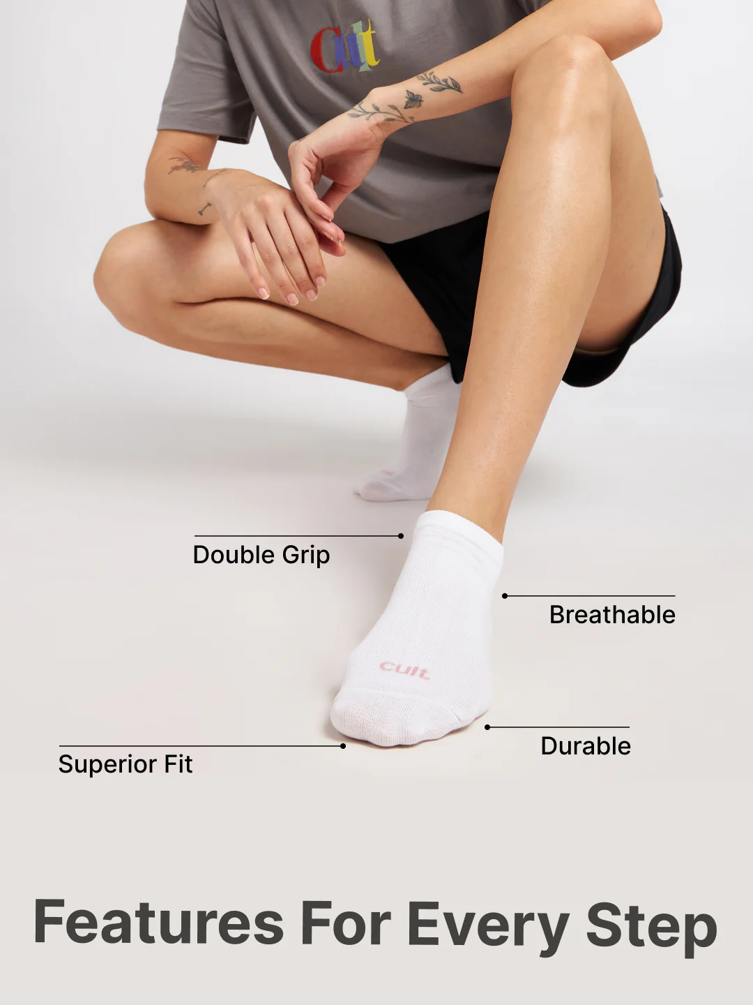 Casual Low Ankle Pack of 3 Pink,White & Wine Women's Cotton Socks - Image 4