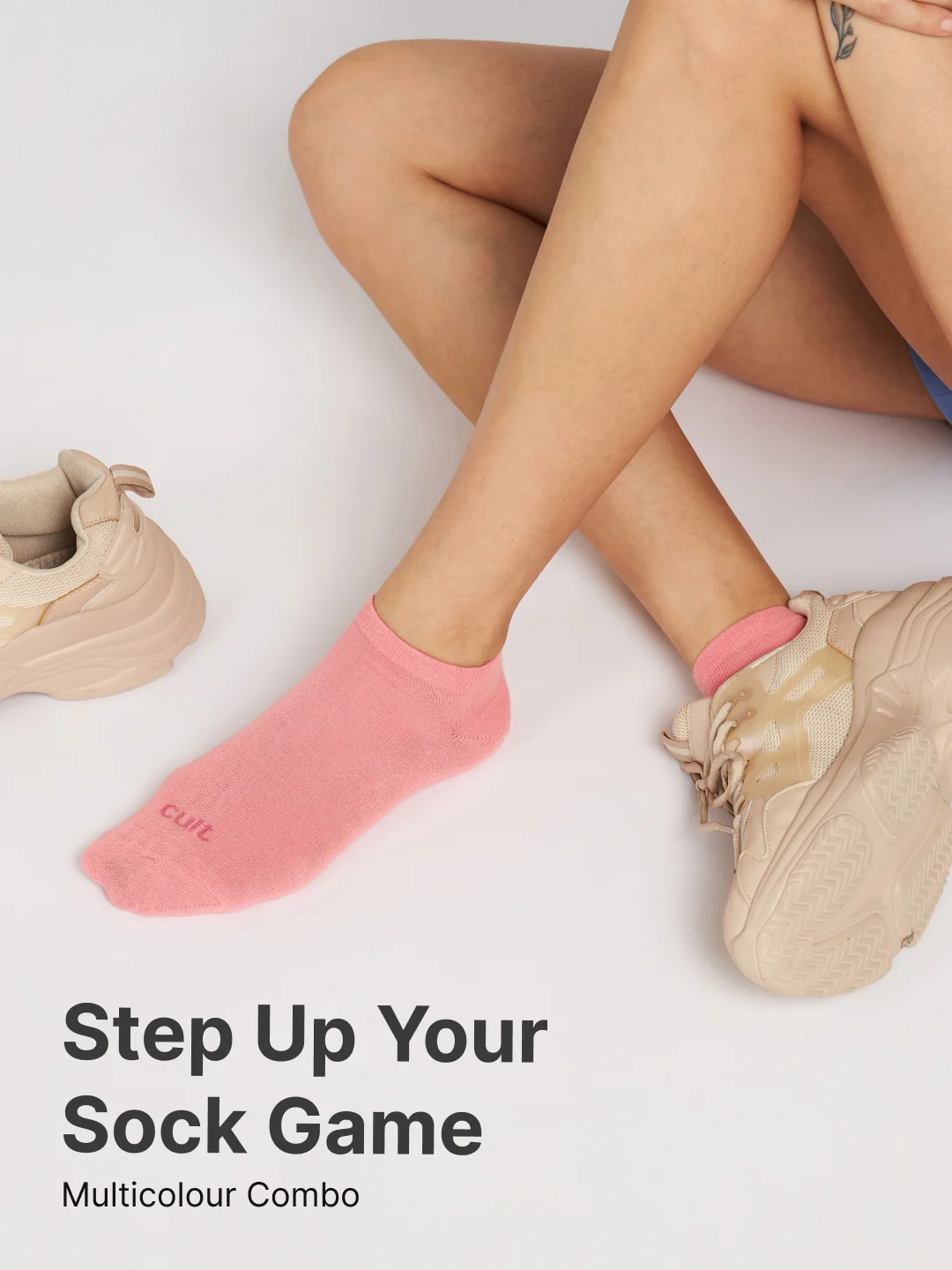 Casual Low Ankle Pack of 3 Pink,White & Wine Women's Cotton Socks - Image 6