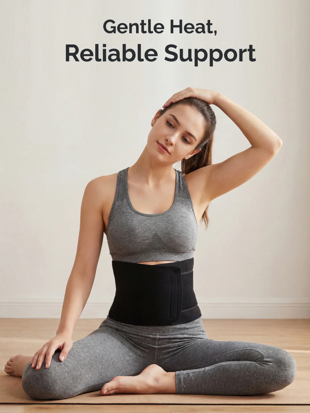 CULT Sauna Belt for Men & Women; Sweat-Enhancing Waist Trimmer Belt for Workout; Gym & Multipurpose Fitness Use Black - Image 2