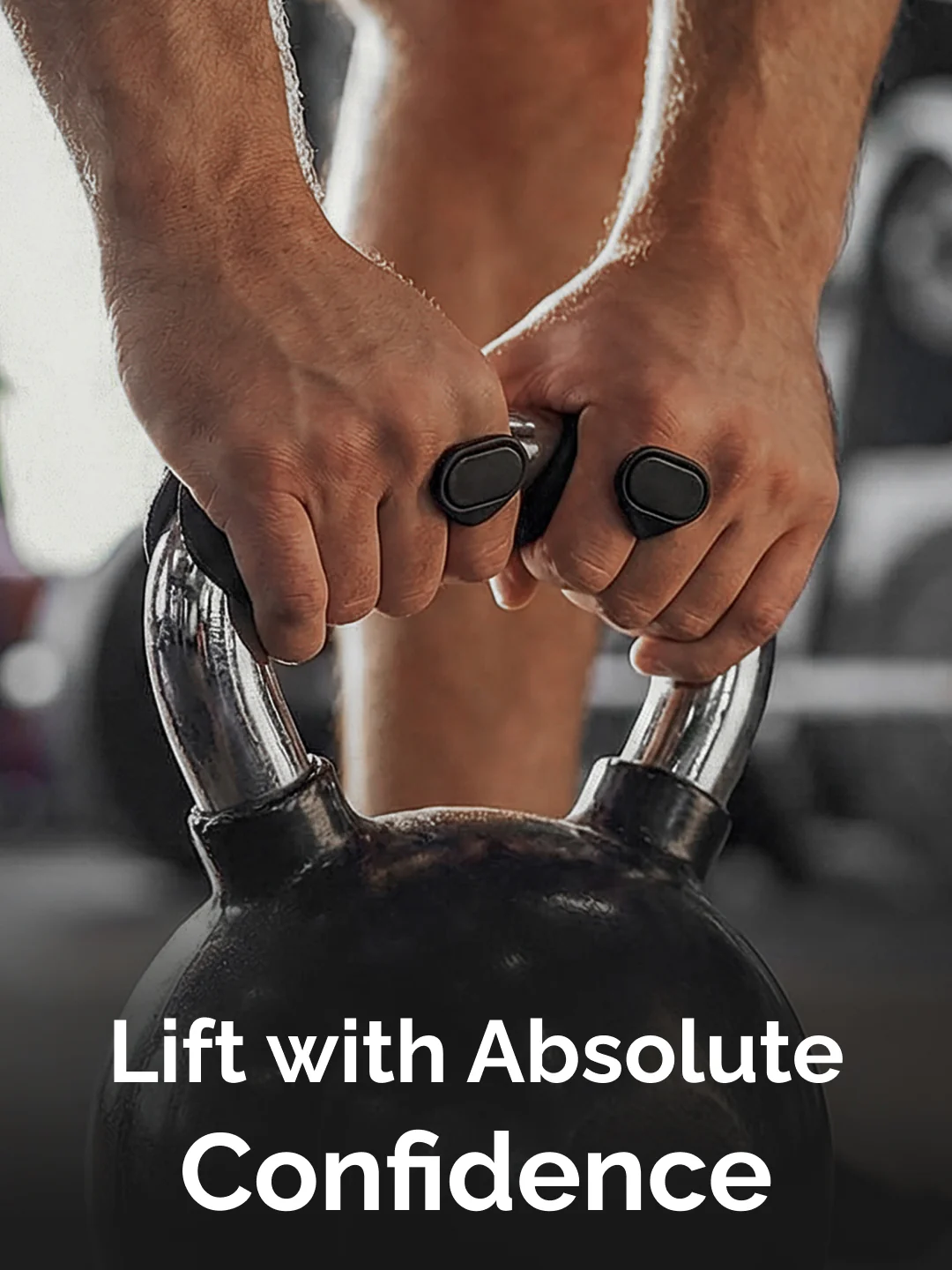 Cult Silicone Hand Grip for Gym & Weightlifting Non-Slip Grip Support with Palm Protection Sweat-Resistant & Durable Black - Image 2