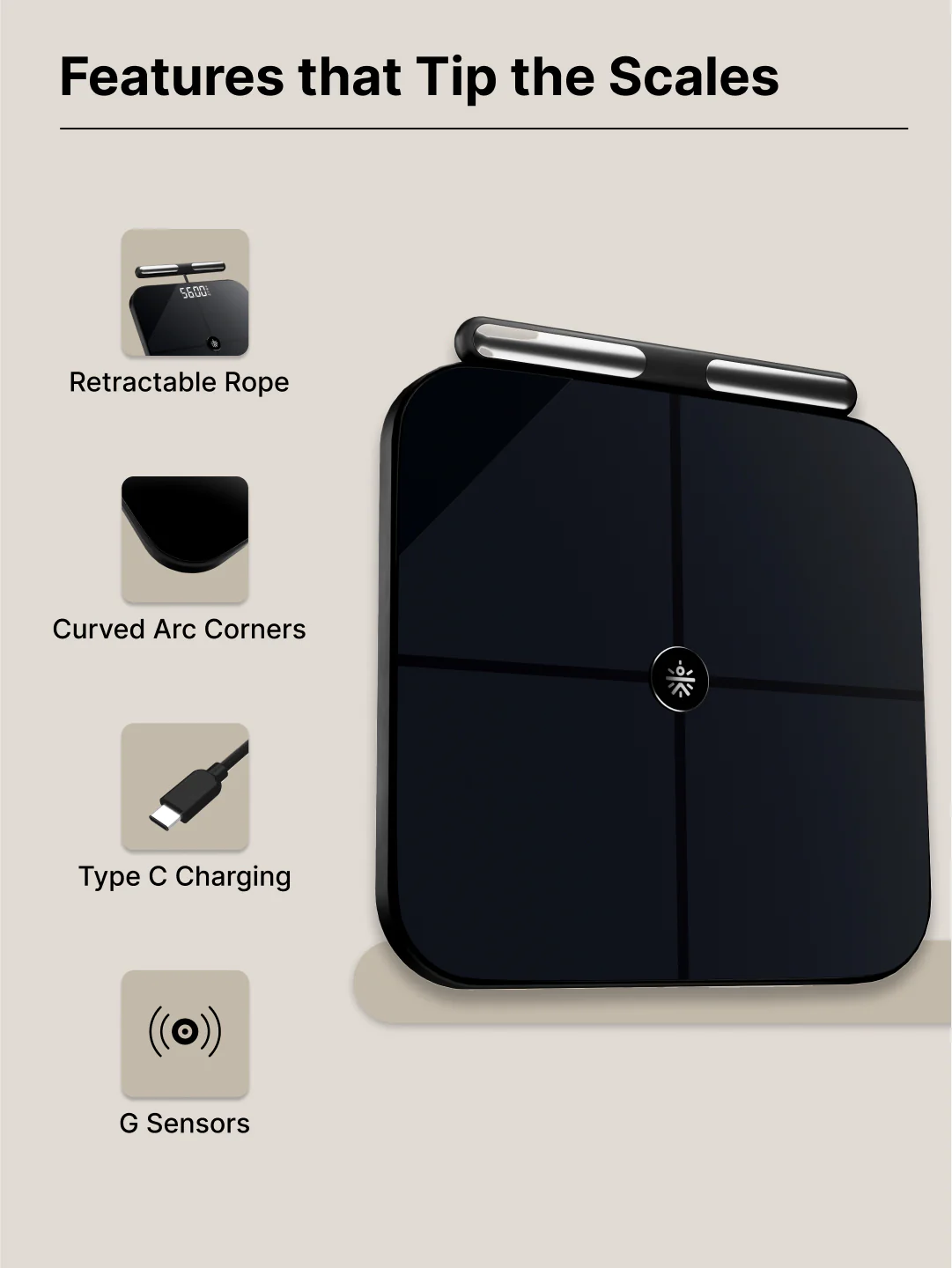 cult Smart Scale Pro, US FDA Approved, 50+ Parameters, Body Fat Scale, BMI, 10 members, Bluetooth Weight Machine, Body Fat Analyzer, LED Display. - Image 6