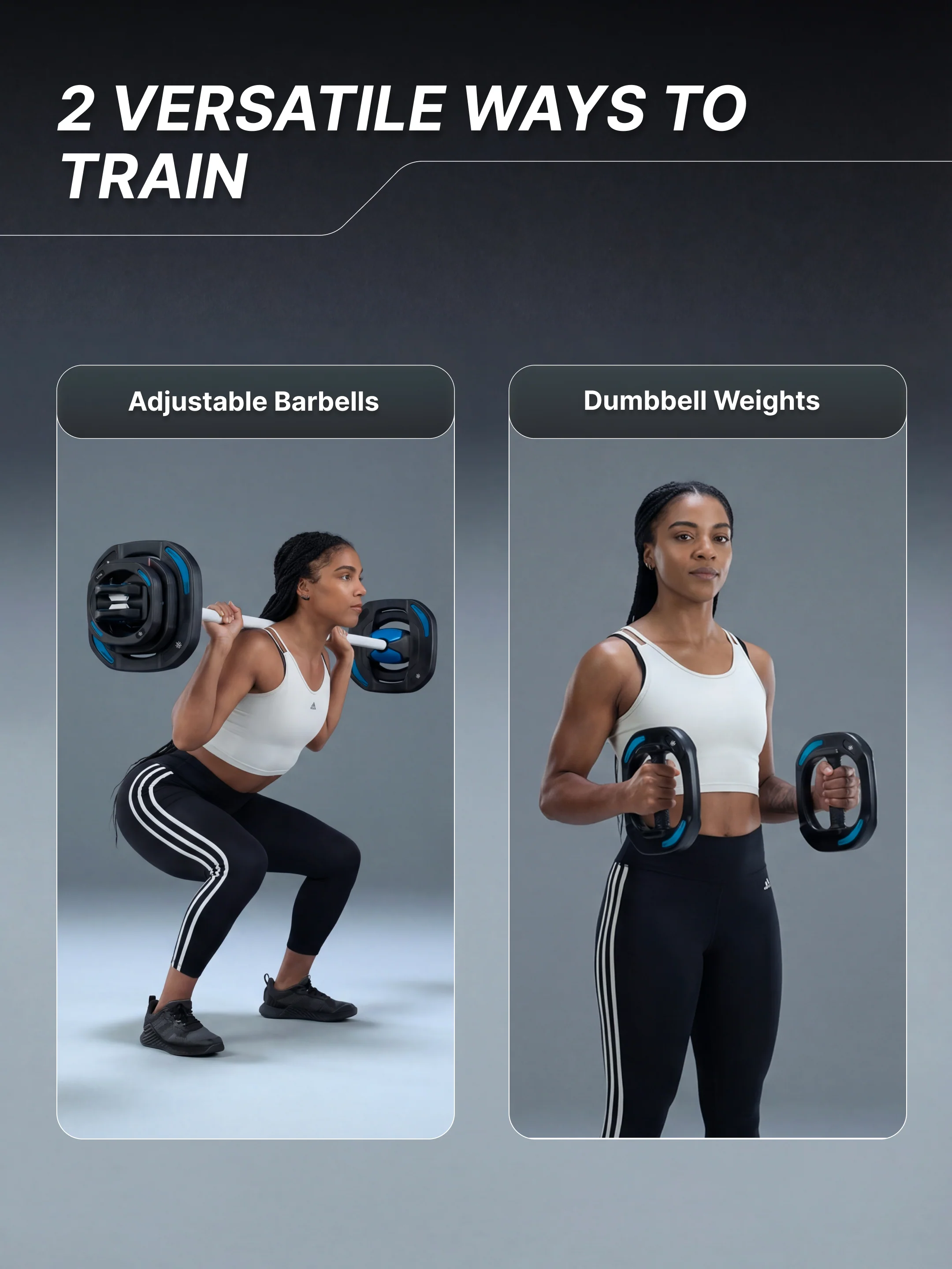 Cult Smartbar 20 Kg Adjustable Barbell with 3 pairs of Multi-grip weight plates, 2-in-1 use as free weights dumbbells & Barbell rod |  Perfect for Home Strength Training - Image 5