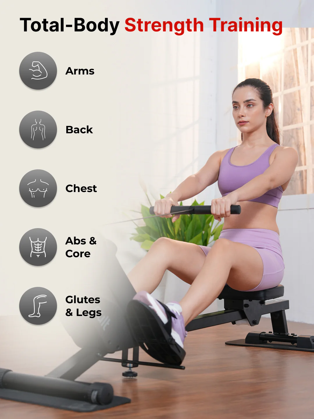 Cult SmartRowAeroGlide Magnetic Rower | 120Kg Max Weight | Quiet & Compact Home Use Rowing Machine (with 6 months extended warranty) - Image 5