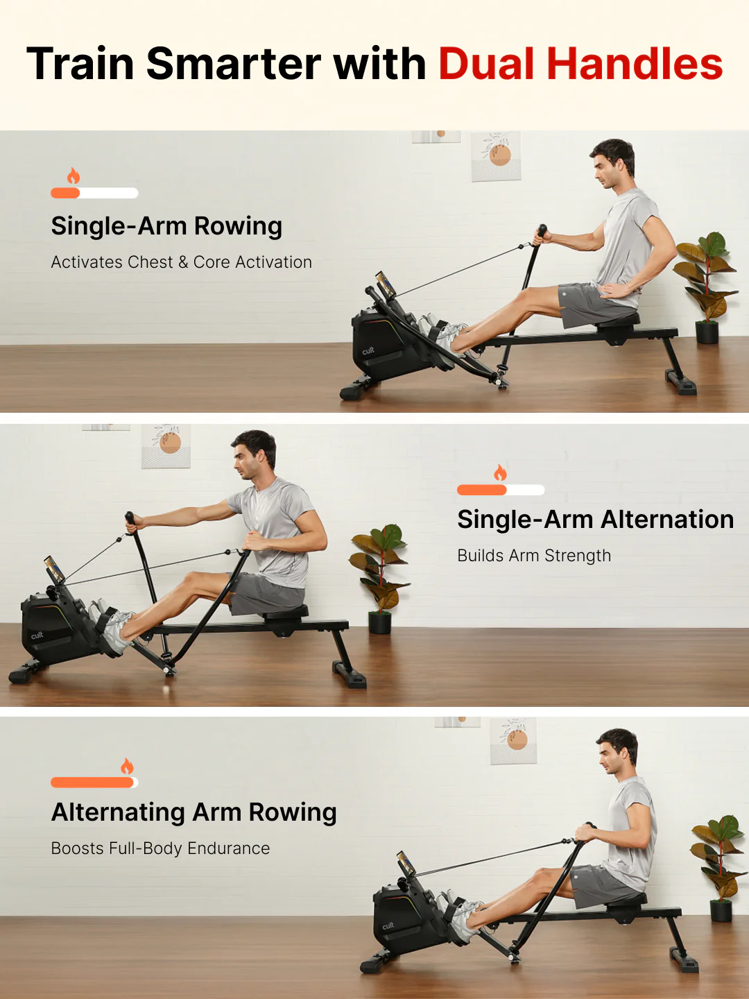 Cult SmartRowDualGlide Full-Motion Magnetic Rower | 120Kg Max Weight | Quiet Home Use Rowing Machine (with 6 months extended warranty) - Image 5