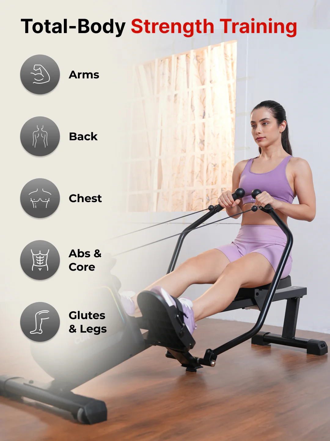Cult SmartRowDualGlide Full-Motion Magnetic Rower | 120Kg Max Weight | Quiet Home Use Rowing Machine (with 6 months extended warranty) - Image 8