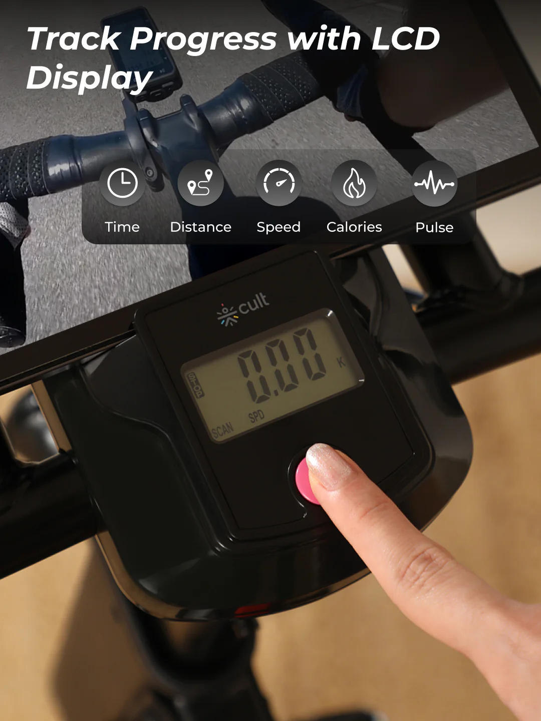 Cult SmartSpinVolt Magnetic Spin Bike | 10Kg Flywheel | 140kg Max Weight | Home Use Exercise Bike - Image 5