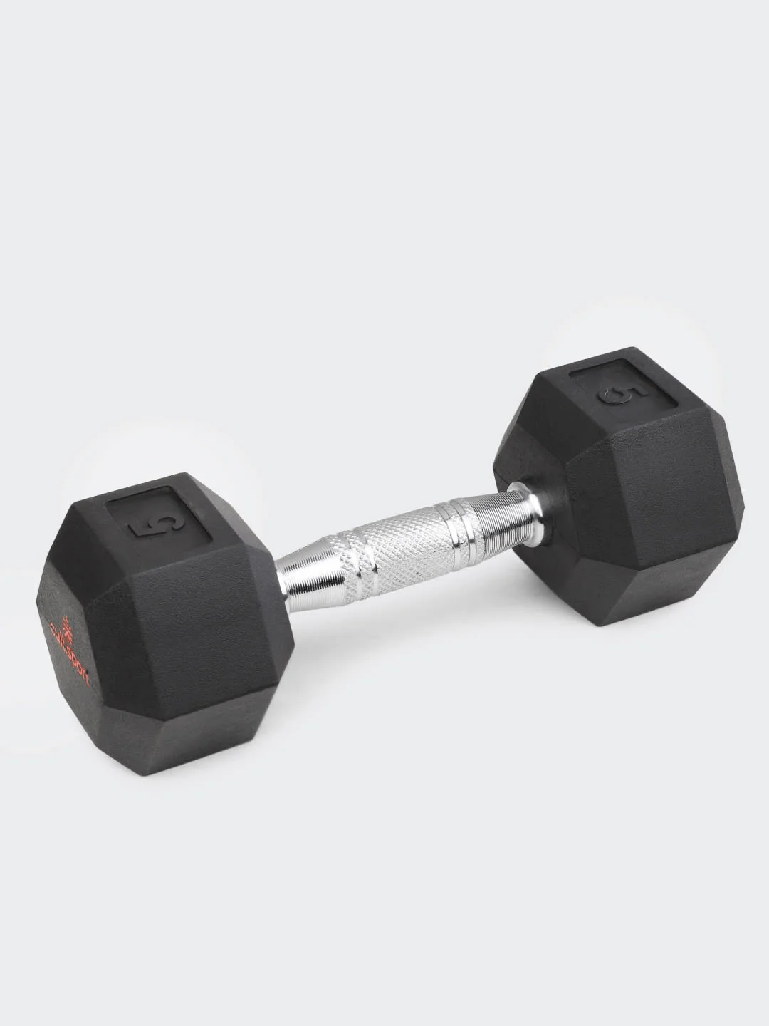 5kgx2 Hex Dumbbell | For Home Gym Exercises | Rubber coated with Chrome Handles | Black. (6 Months extended Warranty only on Cultsport.com) - Image 2