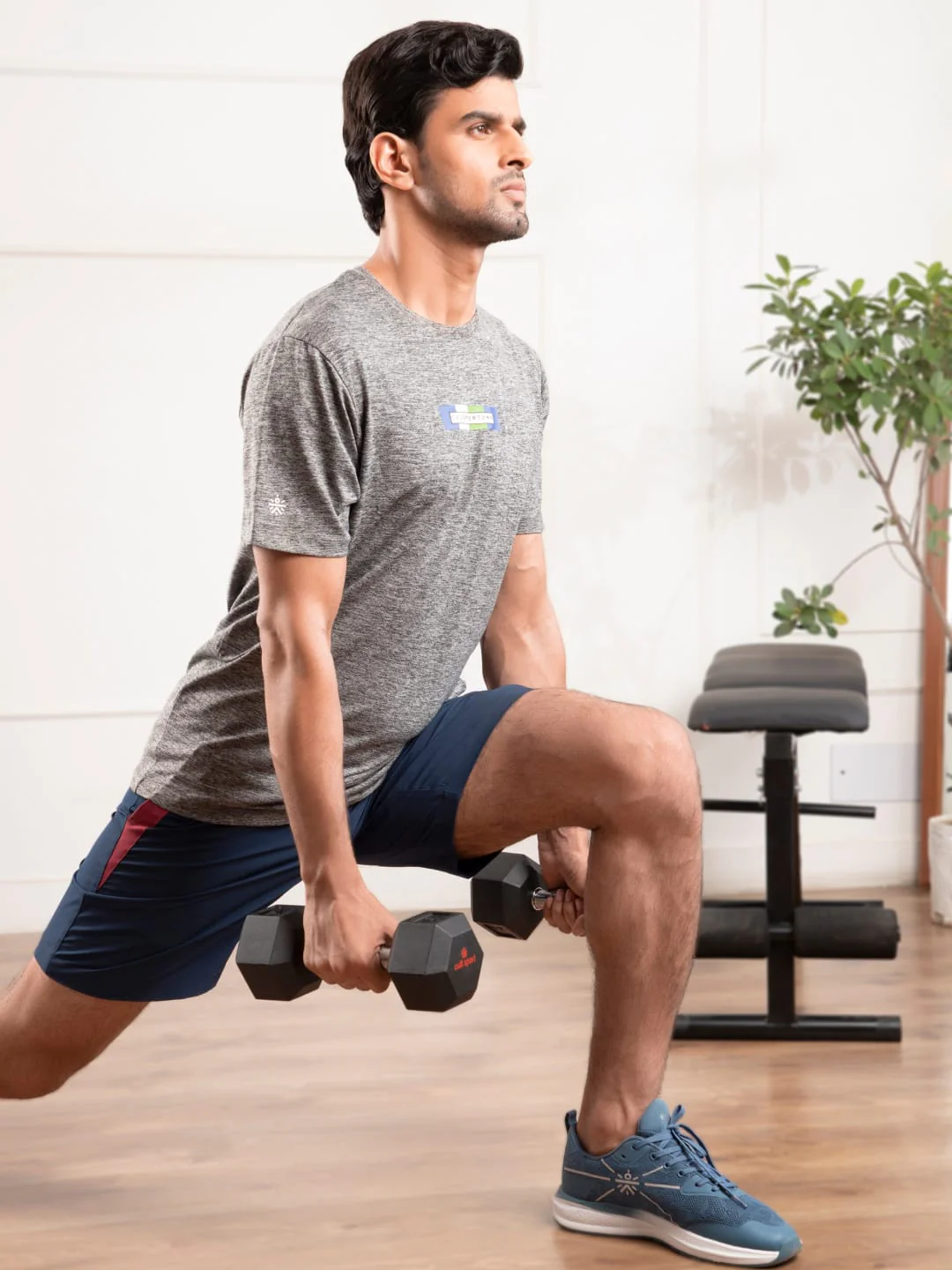 5kgx2 Hex Dumbbell | For Home Gym Exercises | Rubber coated with Chrome Handles | Black. (6 Months extended Warranty only on Cultsport.com) - Image 4