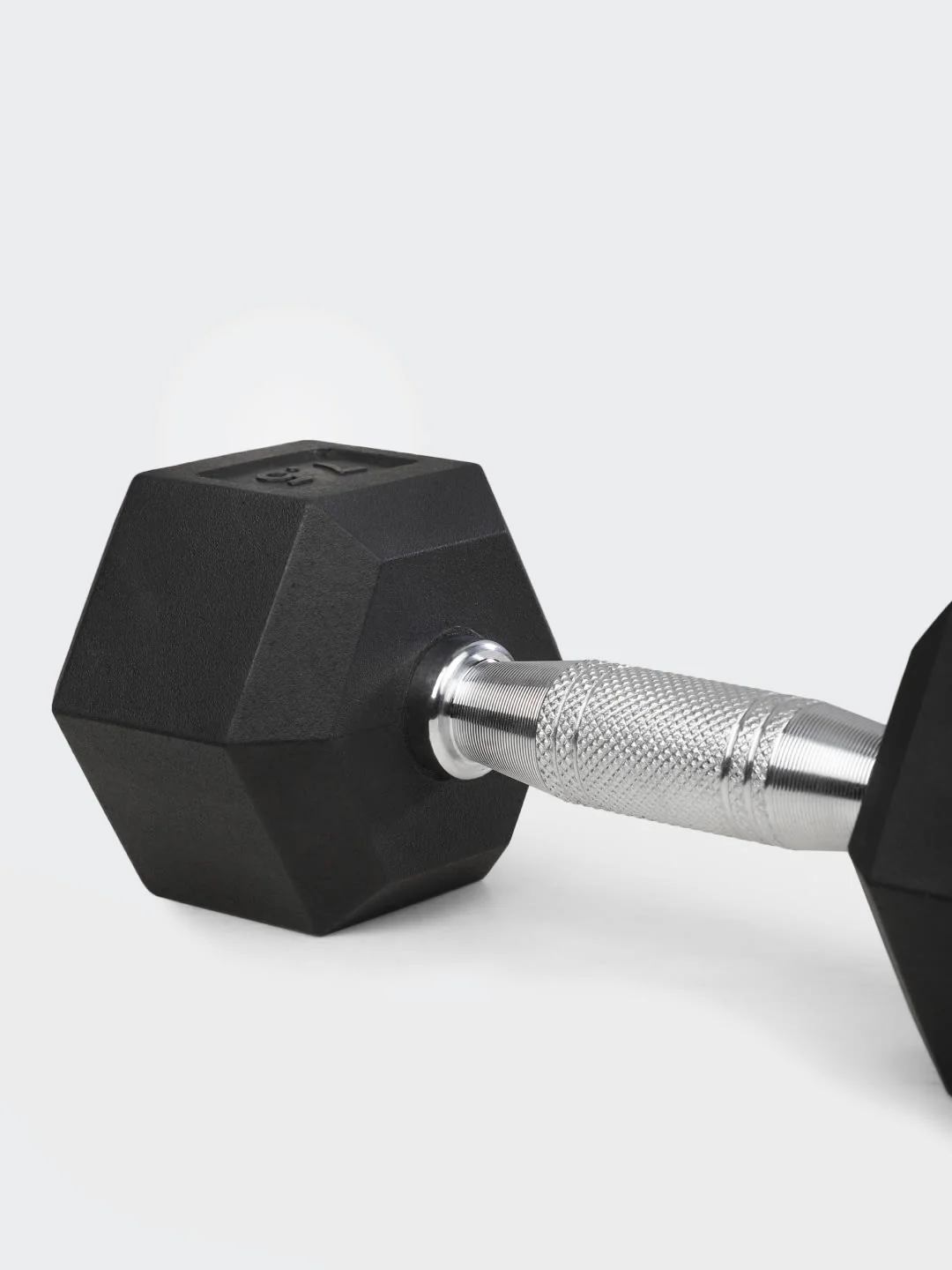 7.5kgx2 Hex Dumbbell | For Home Gym Exercises | Rubber coated with Chrome Handles | Black. (6 Months extended Warranty only on Cultsport.com) - Image 3