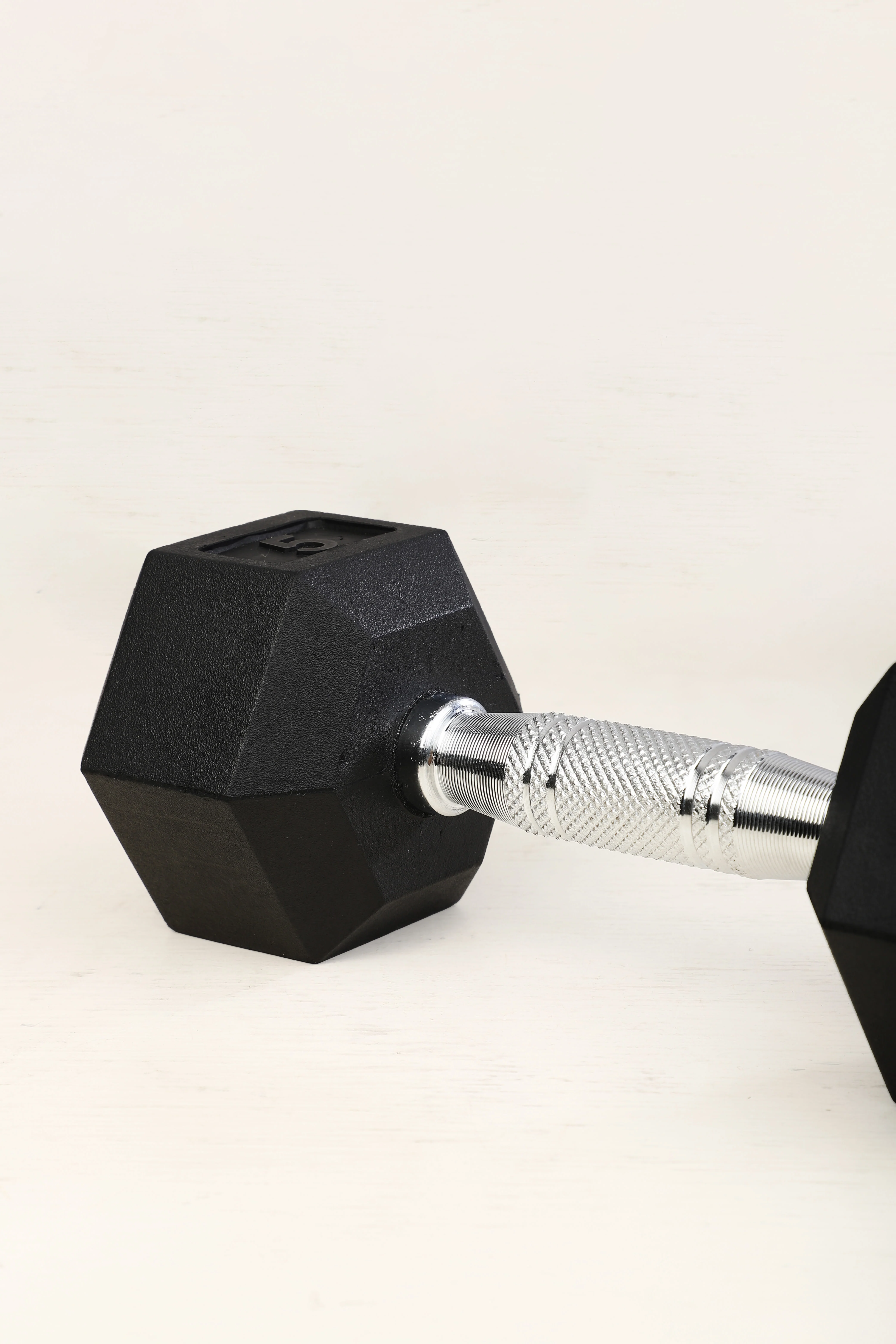 5kgx1 Hex Dumbbell | For Home Gym Exercises | Rubber coated with Chrome Handles | 1 Piece (6 months extended Warranty only on Cultsport.com) - Image 2