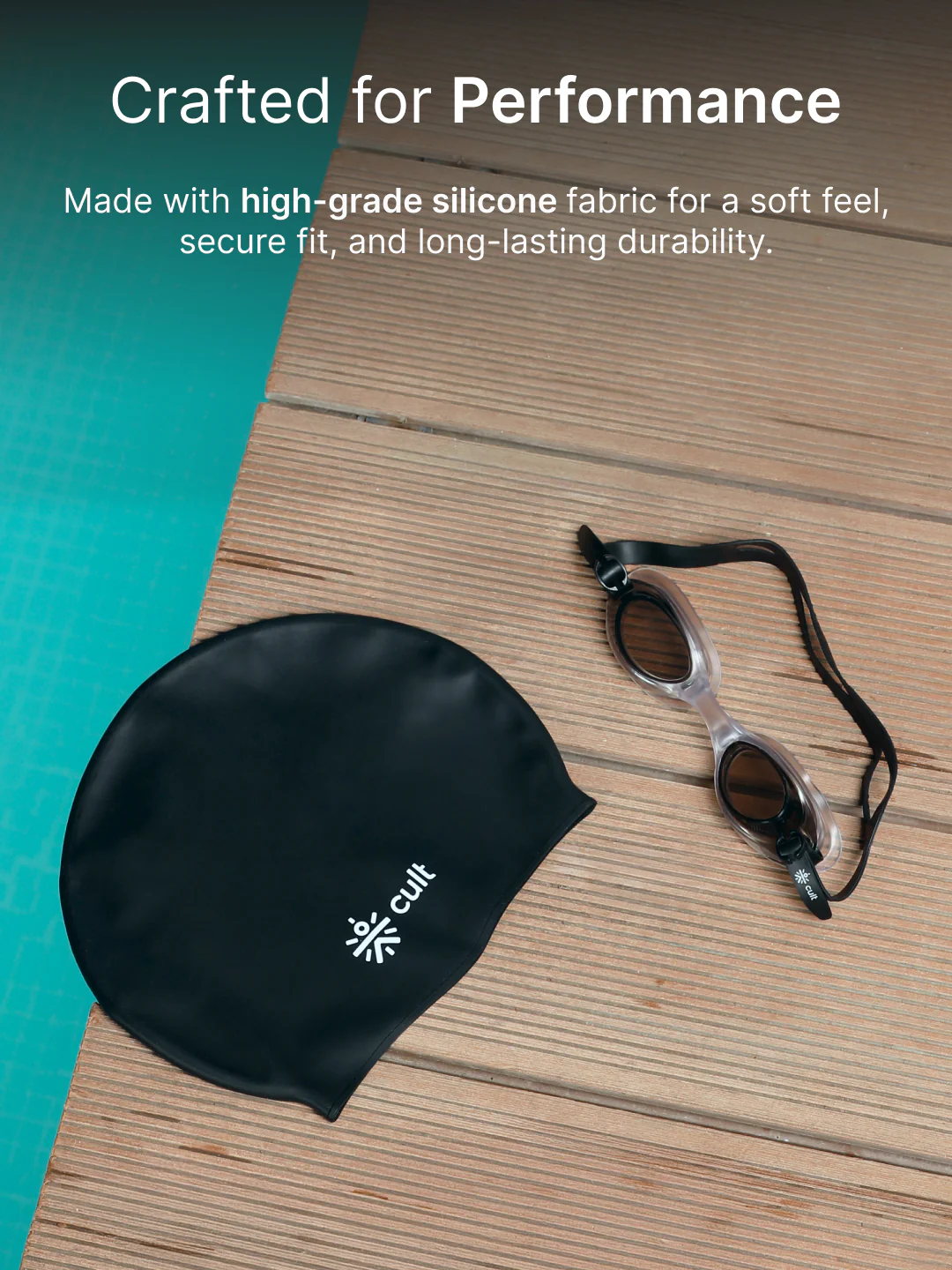 cult Swim Set with Swim cap,googles and nose plugs - Image 4