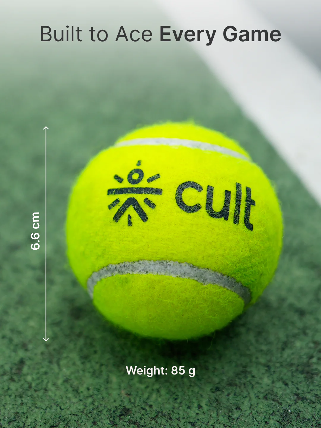 cult Tennis Ball Pack of 3 Green - Image 6