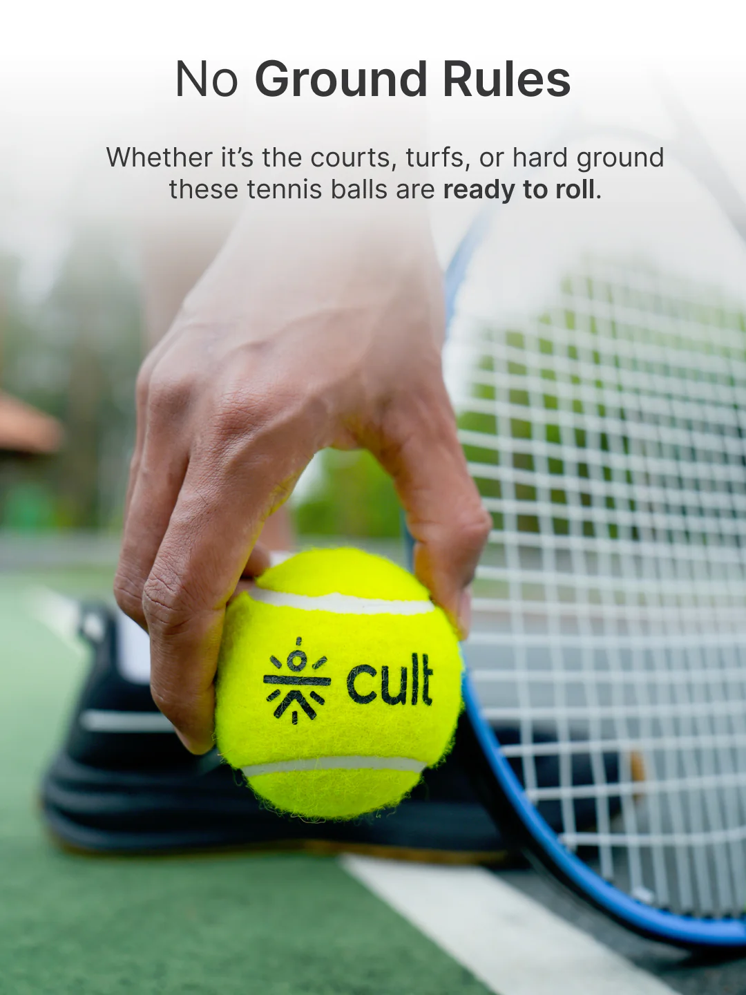 cult Tennis Ball Pack of 6 Green - Image 5