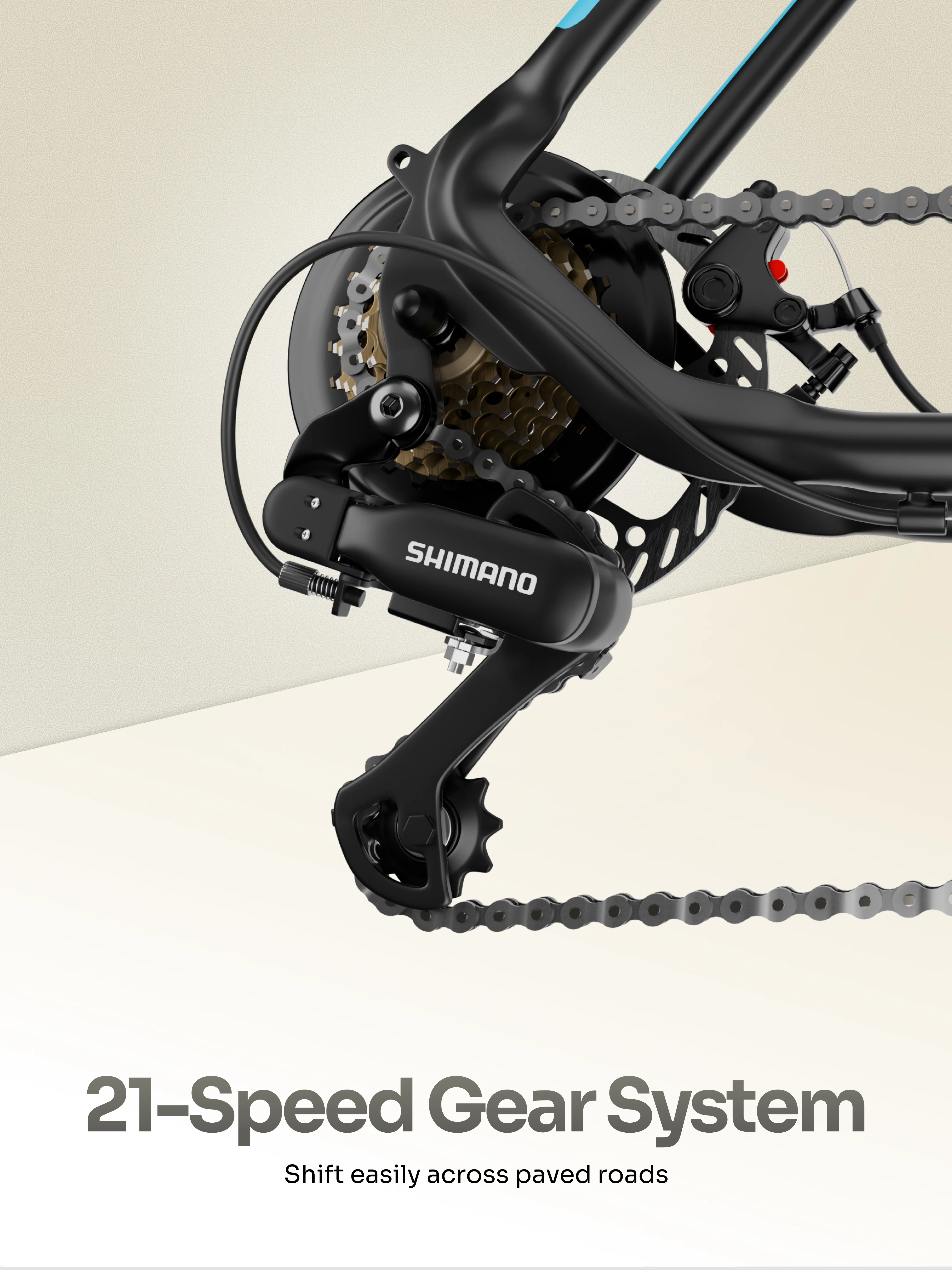 Cult Thrust 700C Road Cycle with 21 Speed Shimano Gears – Black - Image 3